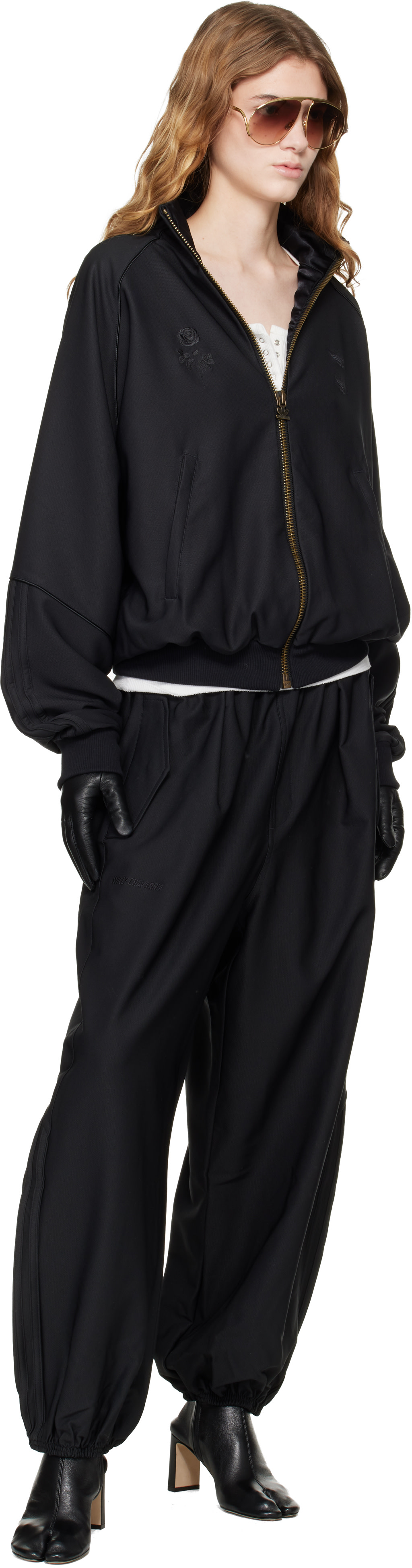 WILLY CHAVARRIA: ブラック adidas Originalsエディション Dress Twill