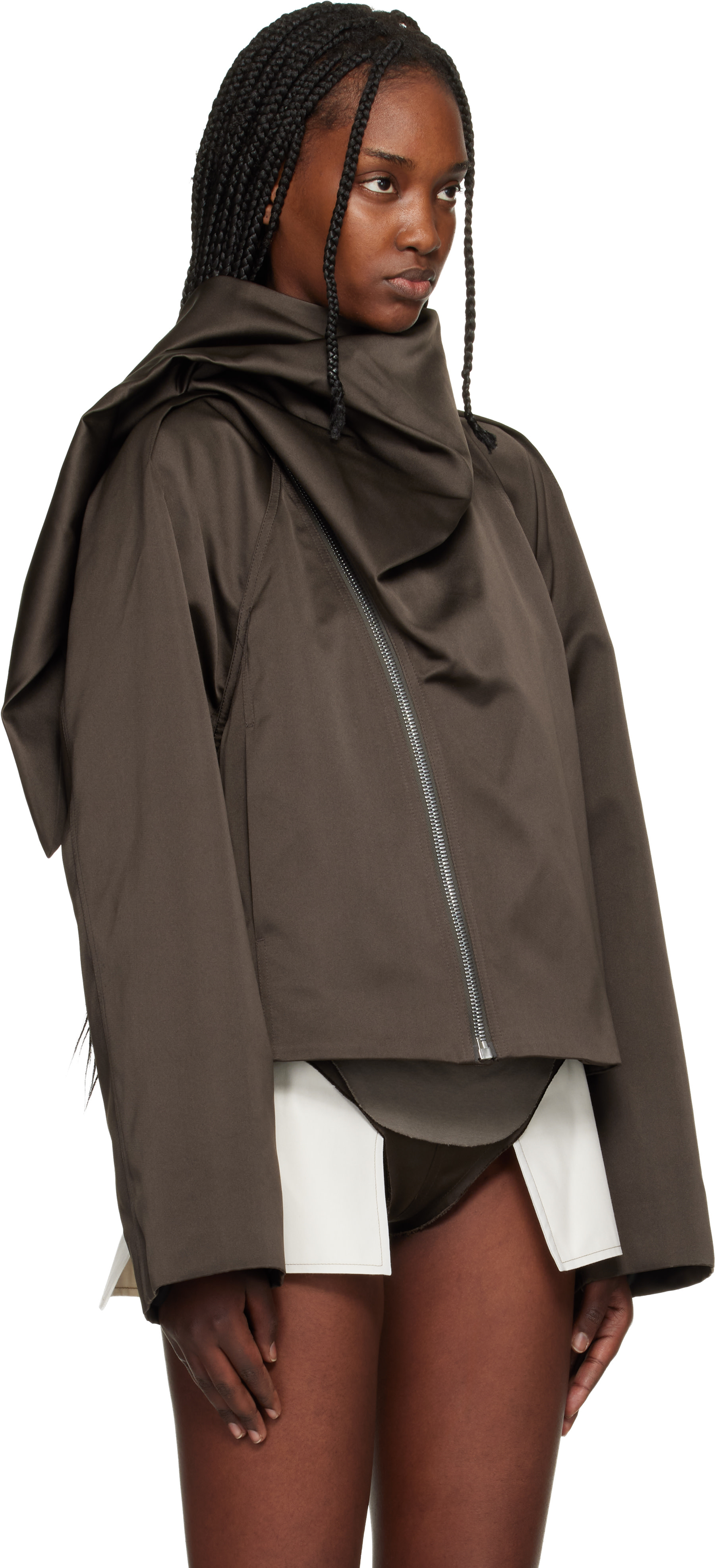 Rick Owens アシメスリーブモヘアニット ブラウン　フリーサイズ Rick Owens アシメスリーブモヘアニット ブラウン フリーサイズ - メルカリ