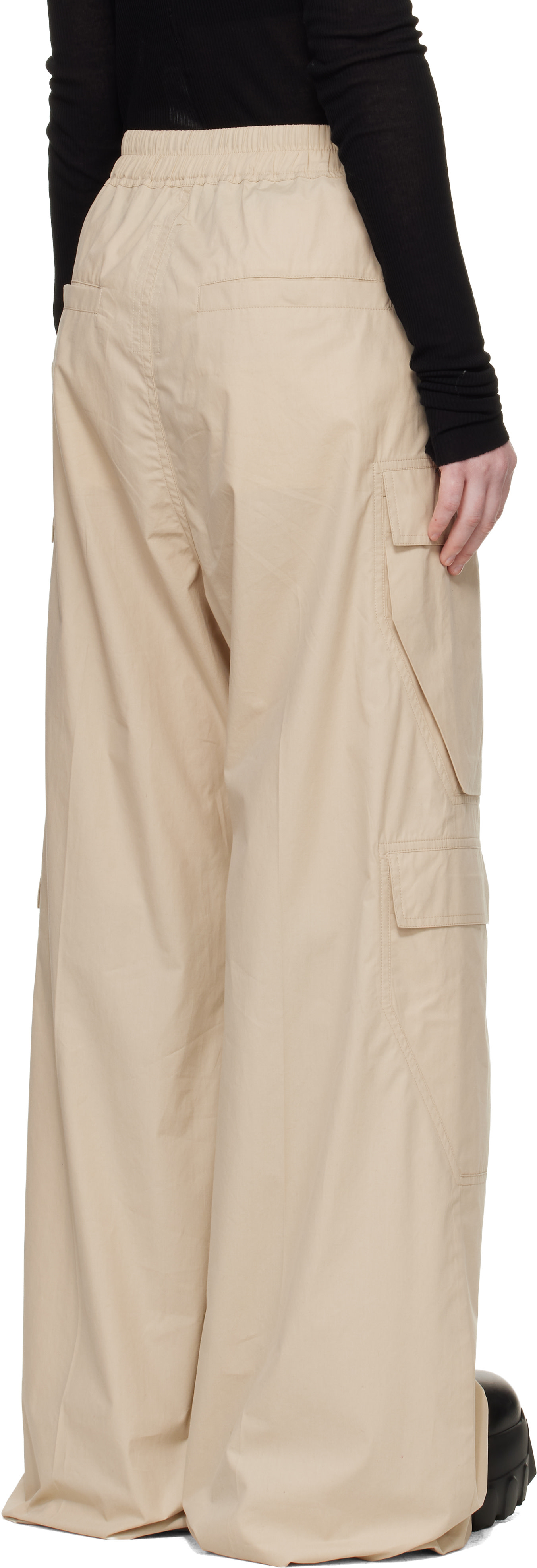 Rick Owens: Beige Temple Cargobelas Cargo Pants | SSENSE