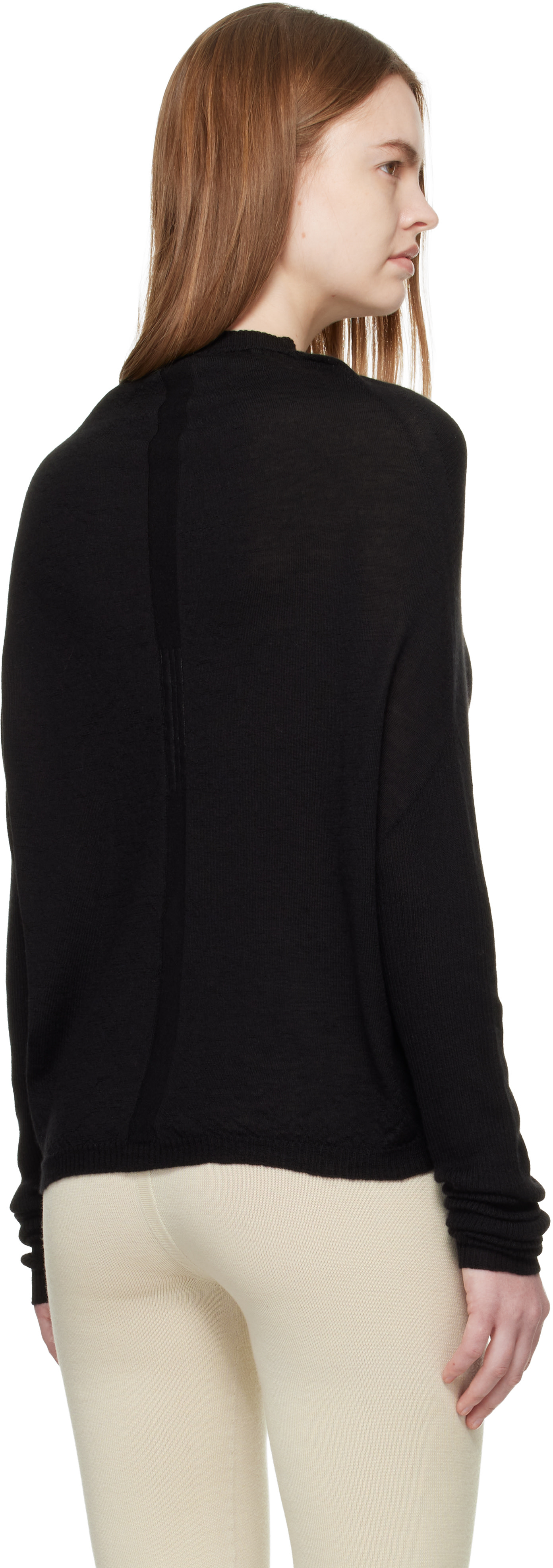 Rick Owens - Pull Crater noir en tricot - Temple