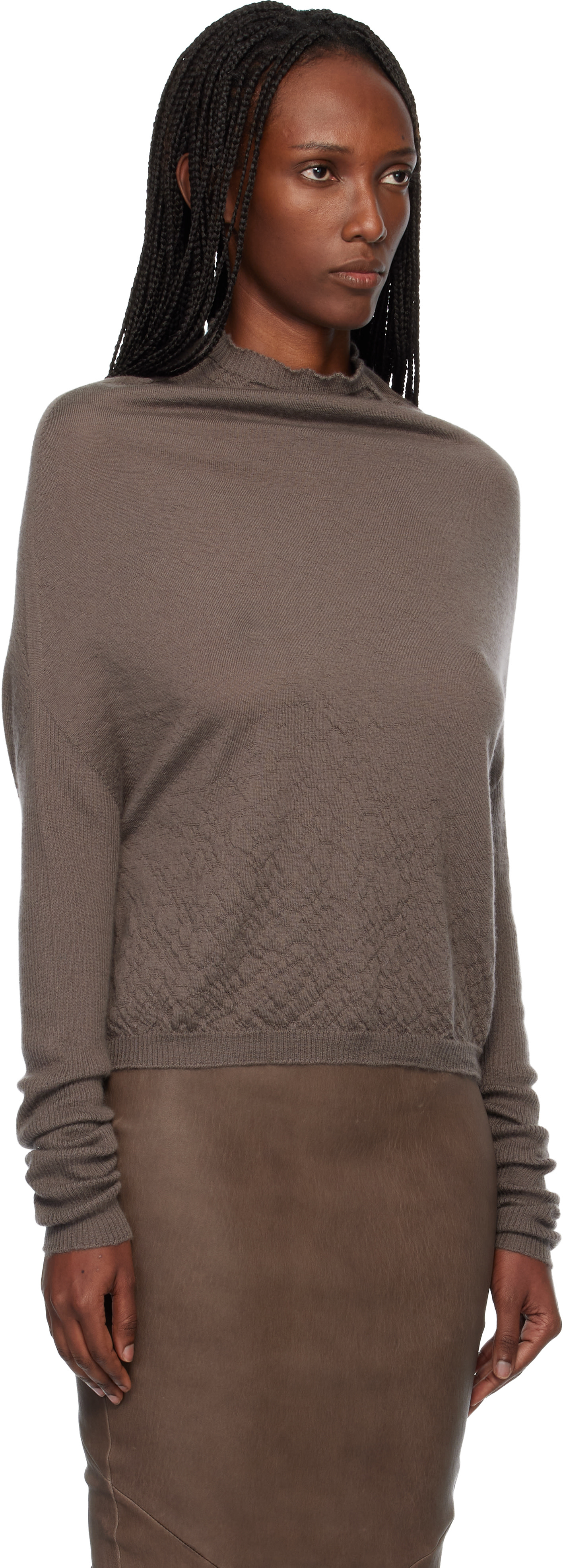 Rick Owens - Pull Crater gris - Temple