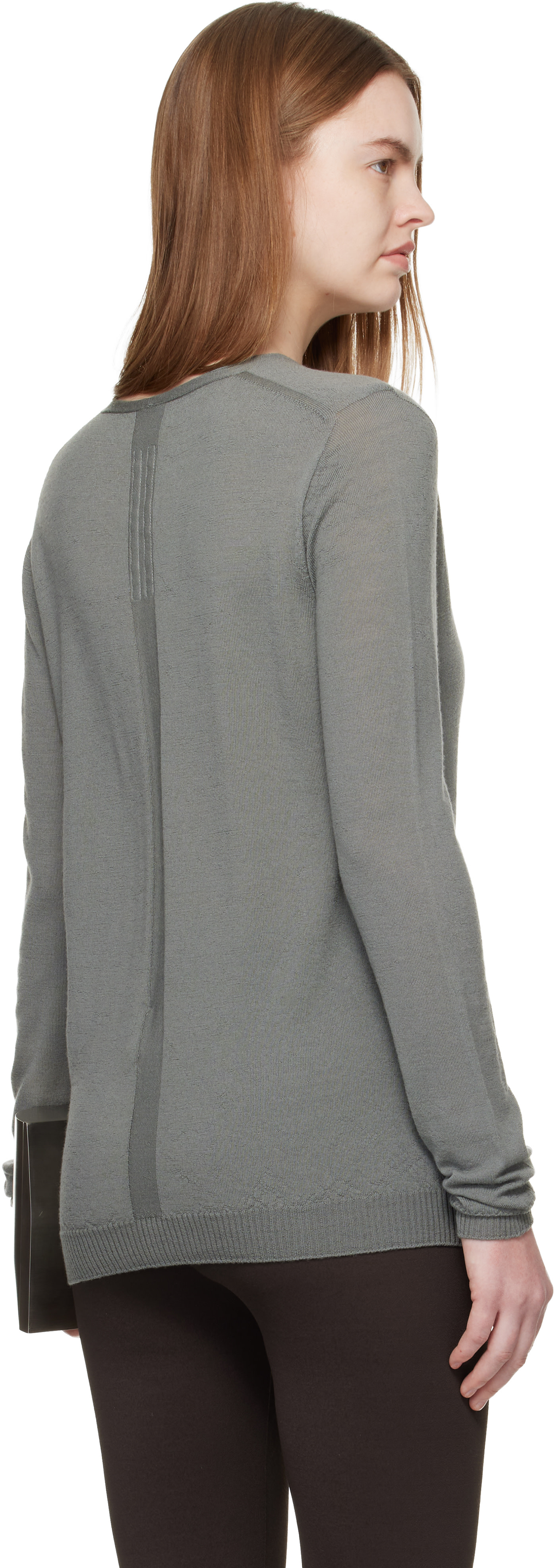 Rick Owens - Pull kaki à col en V - Temple