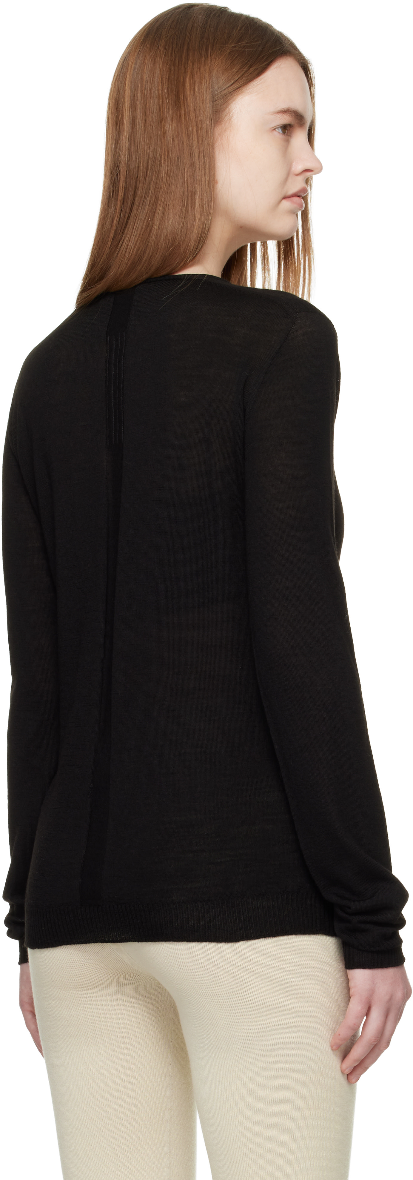 Rick Owens - Pull noir à col en V plongeant - Temple