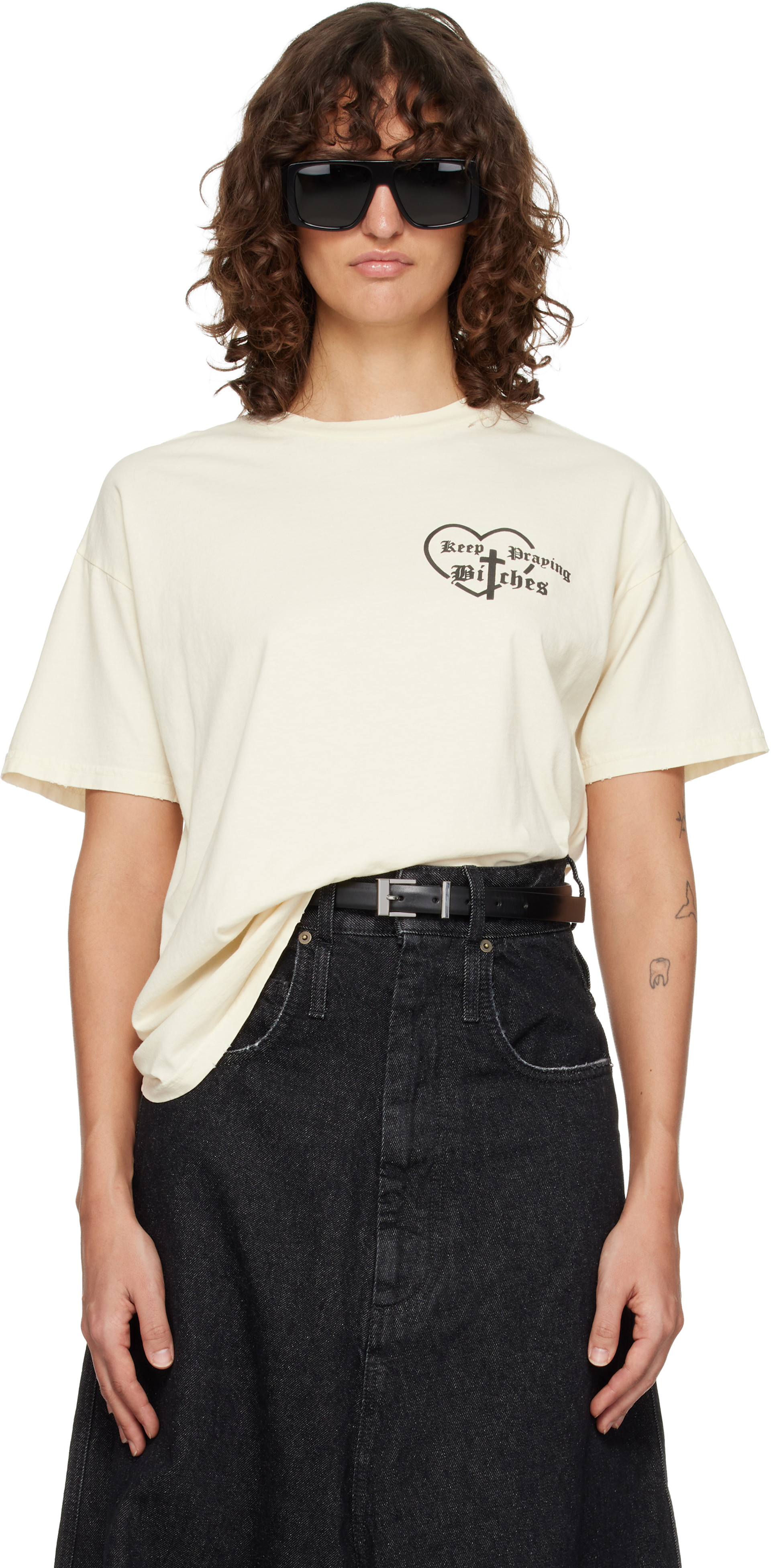 WILLY CHAVARRIA - Off-White 'Keep Praying Bitches' Easy T-shirt