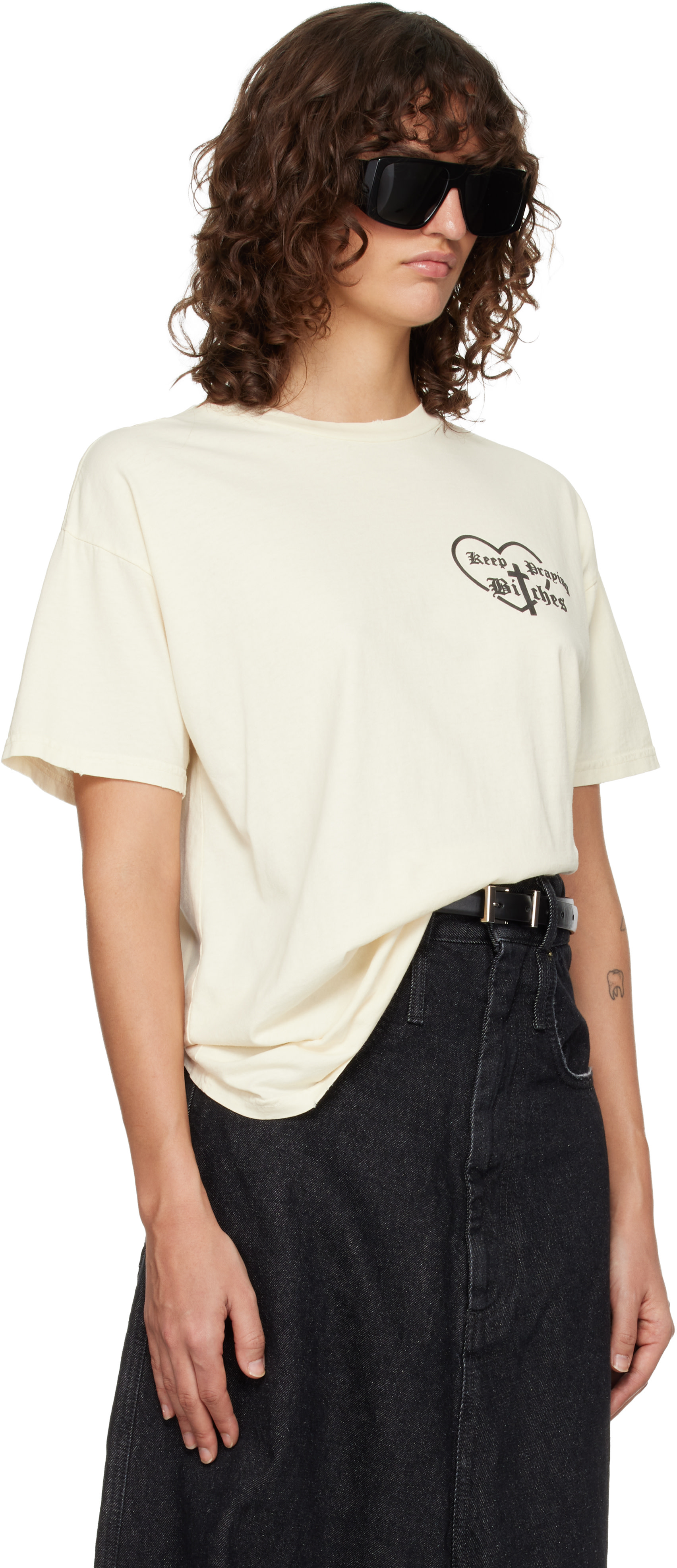 WILLY CHAVARRIA - Off-White 'Keep Praying Bitches' Easy T-shirt