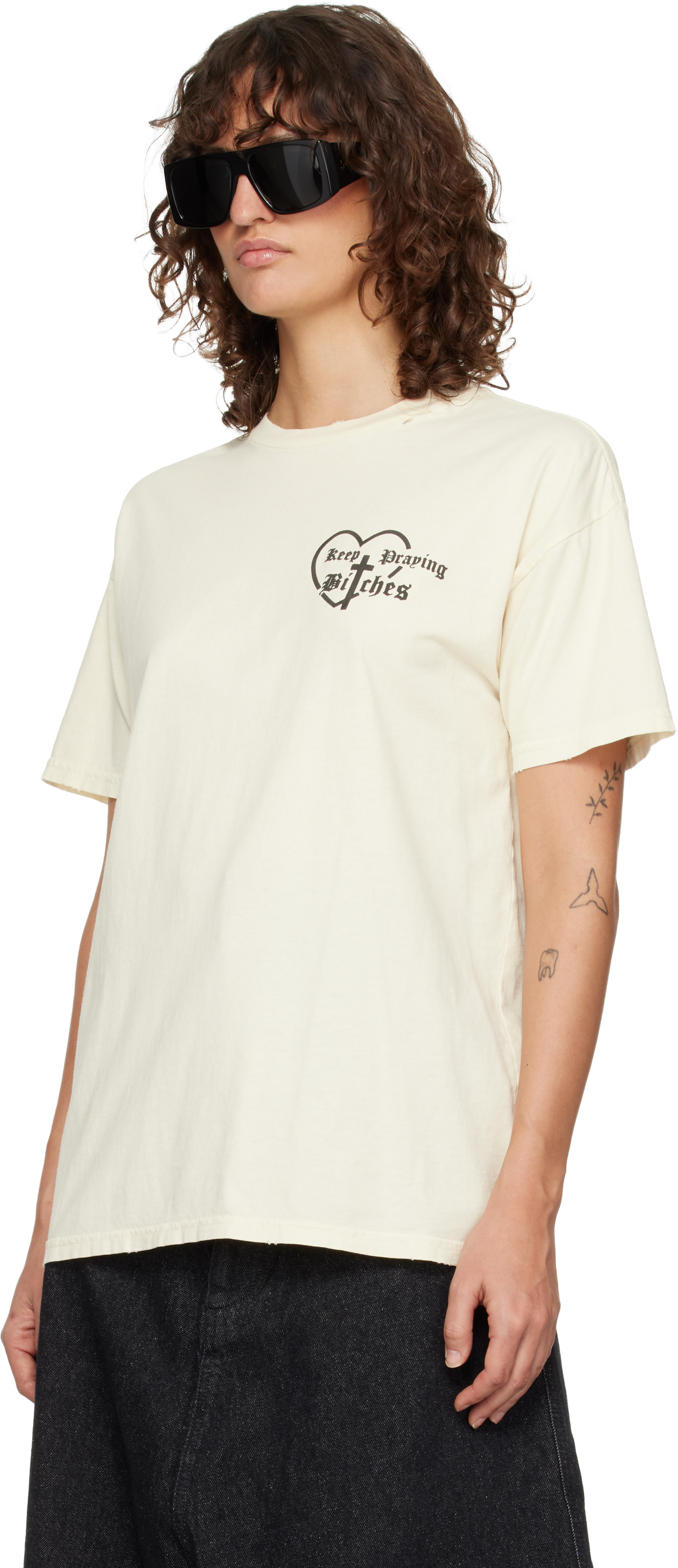WILLY CHAVARRIA - Off-White 'Keep Praying Bitches' Easy T-shirt