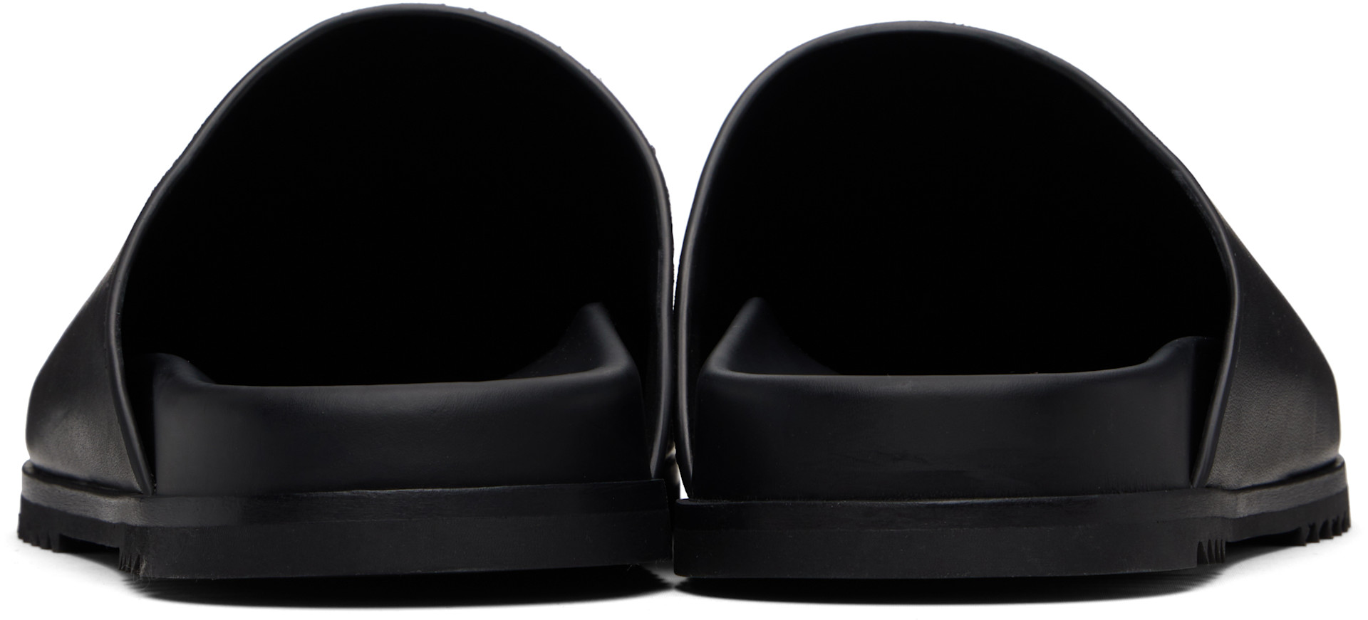 Rick Owens: ブラック Temple Mule Granola クロッグ | SSENSE 日本