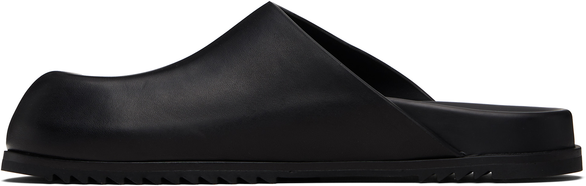Rick Owens: Black Temple Mule Granola Loafers | SSENSE