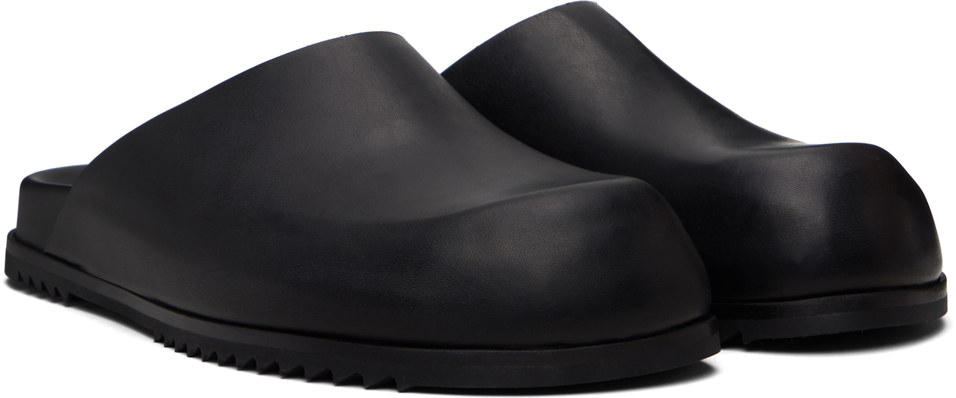 Rick Owens: Black Temple Mule Granola Loafers | SSENSE