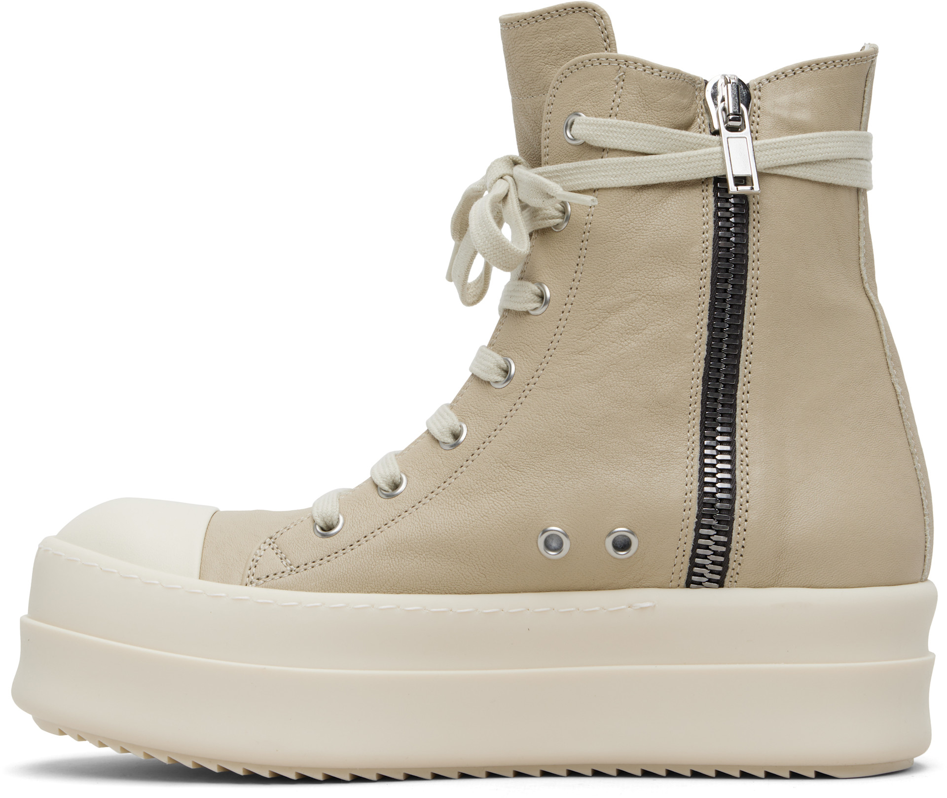 Rick Owens: Beige Mega Bumper Sneakers | SSENSE