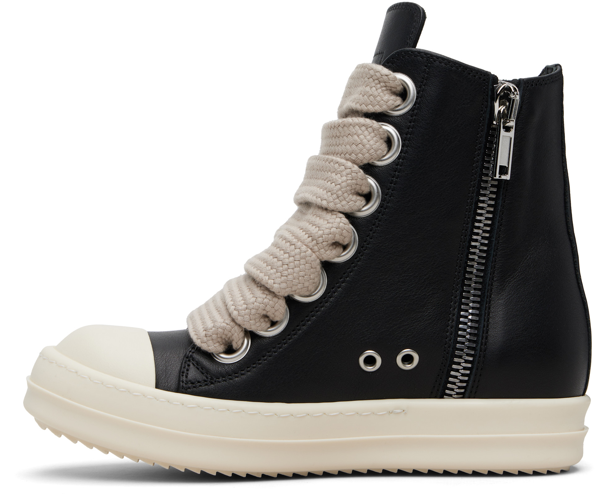 Rick Owens: Black Temple Jumbolace Sneakers | SSENSE