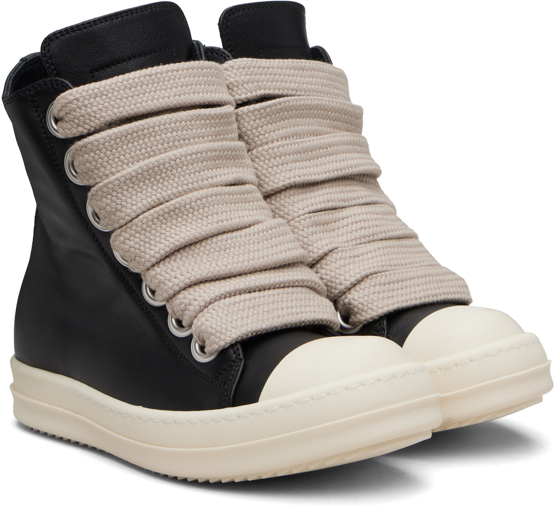 Rick owensリックオウエンス Jumbolace black 値段交渉可 RICK OWENS | JUMBOLACED PADDED HI SNEAKERS
