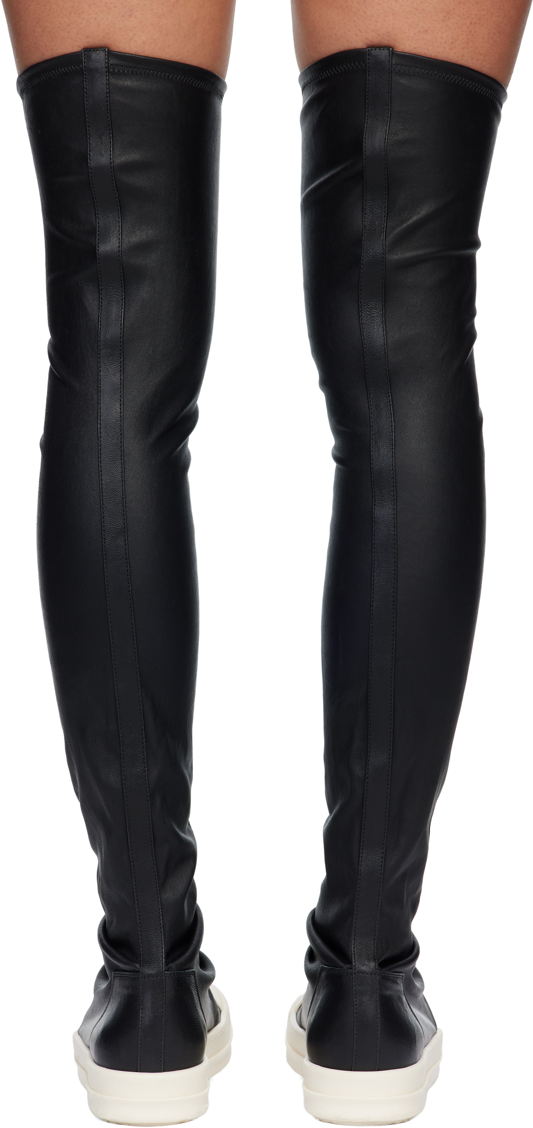 Rick Owens - Baskets cuissardes noires - Temple