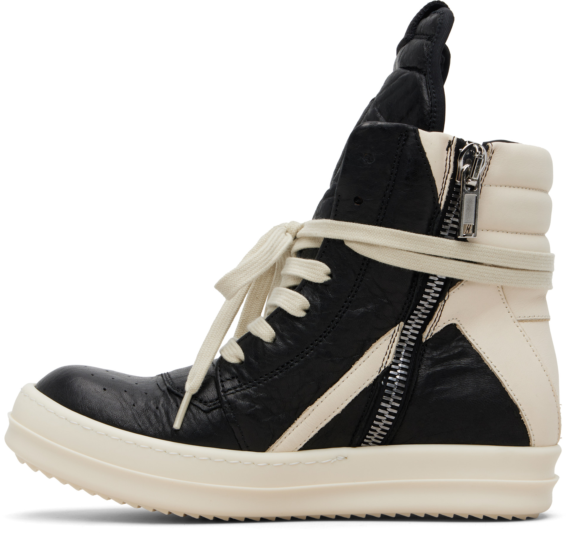 Rick Owens: Black Temple Geobasket Sneakers | SSENSE