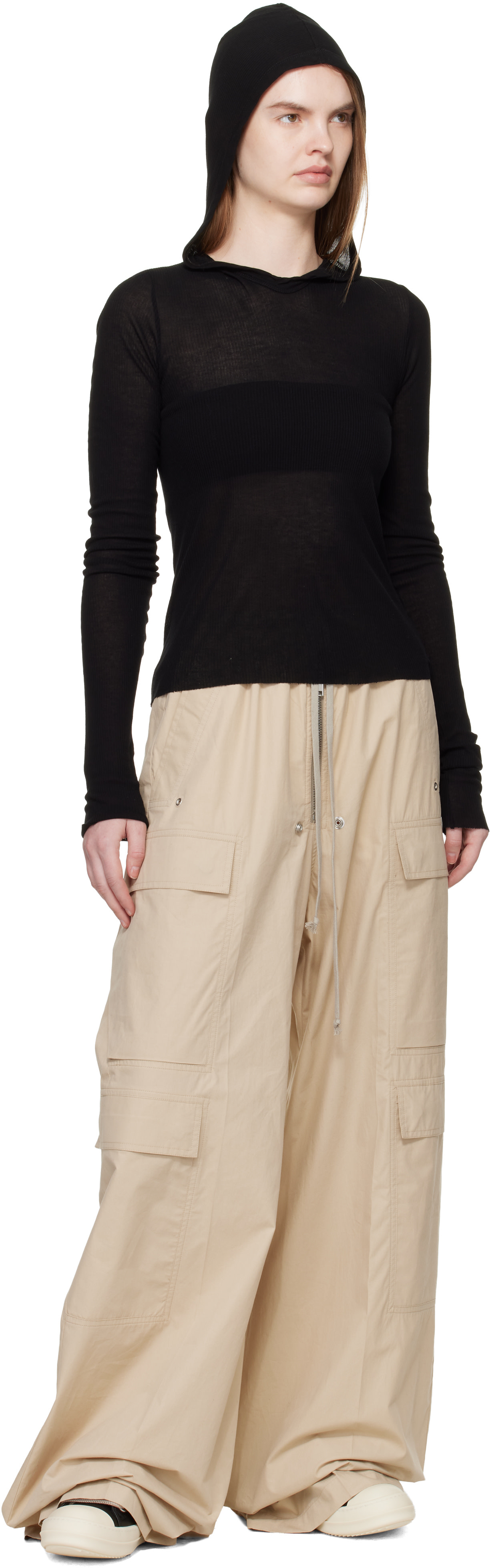 Rick Owens: Black Temple Jumbolace Low Sneakers | SSENSE