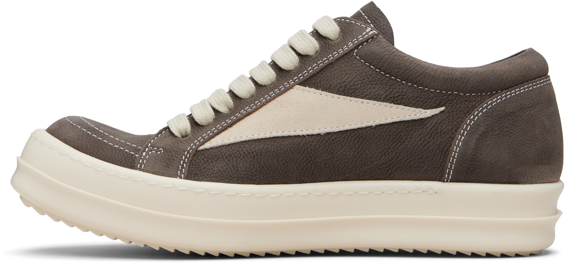 Rick Owens - Baskets rétro grises - Temple
