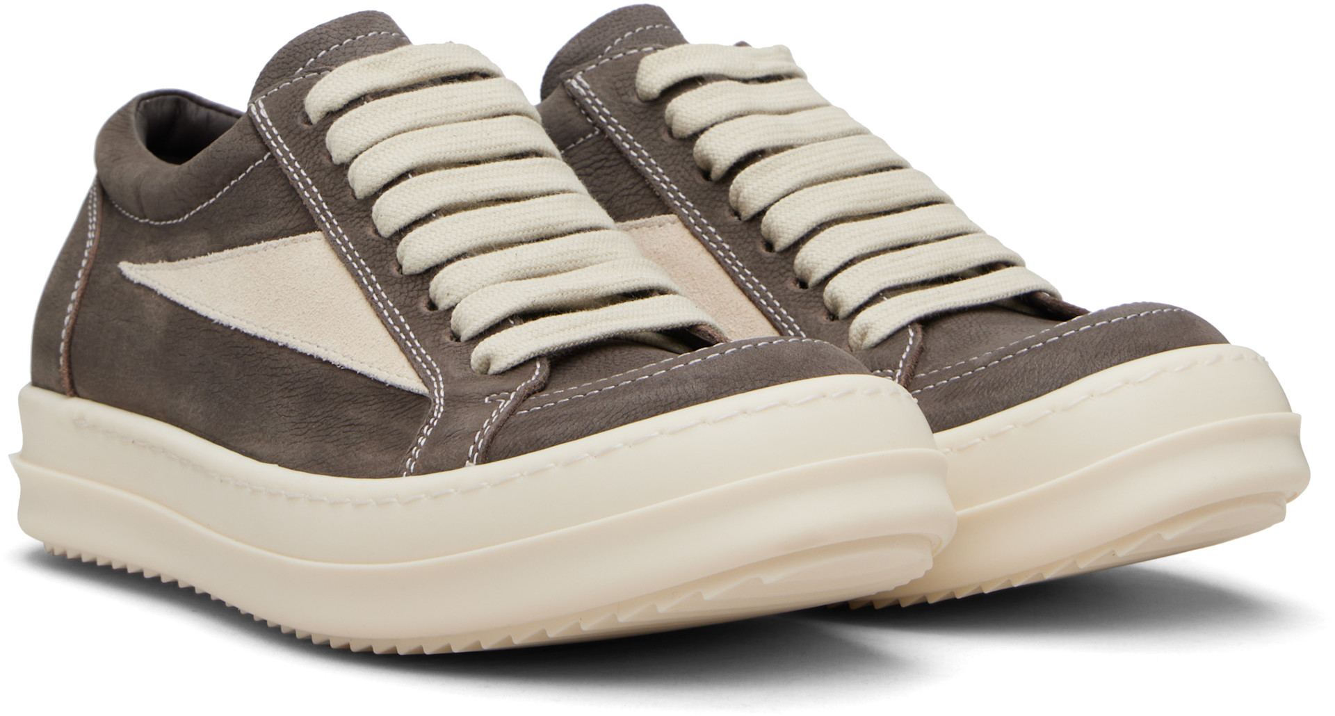 Rick Owens - Baskets rétro grises - Temple