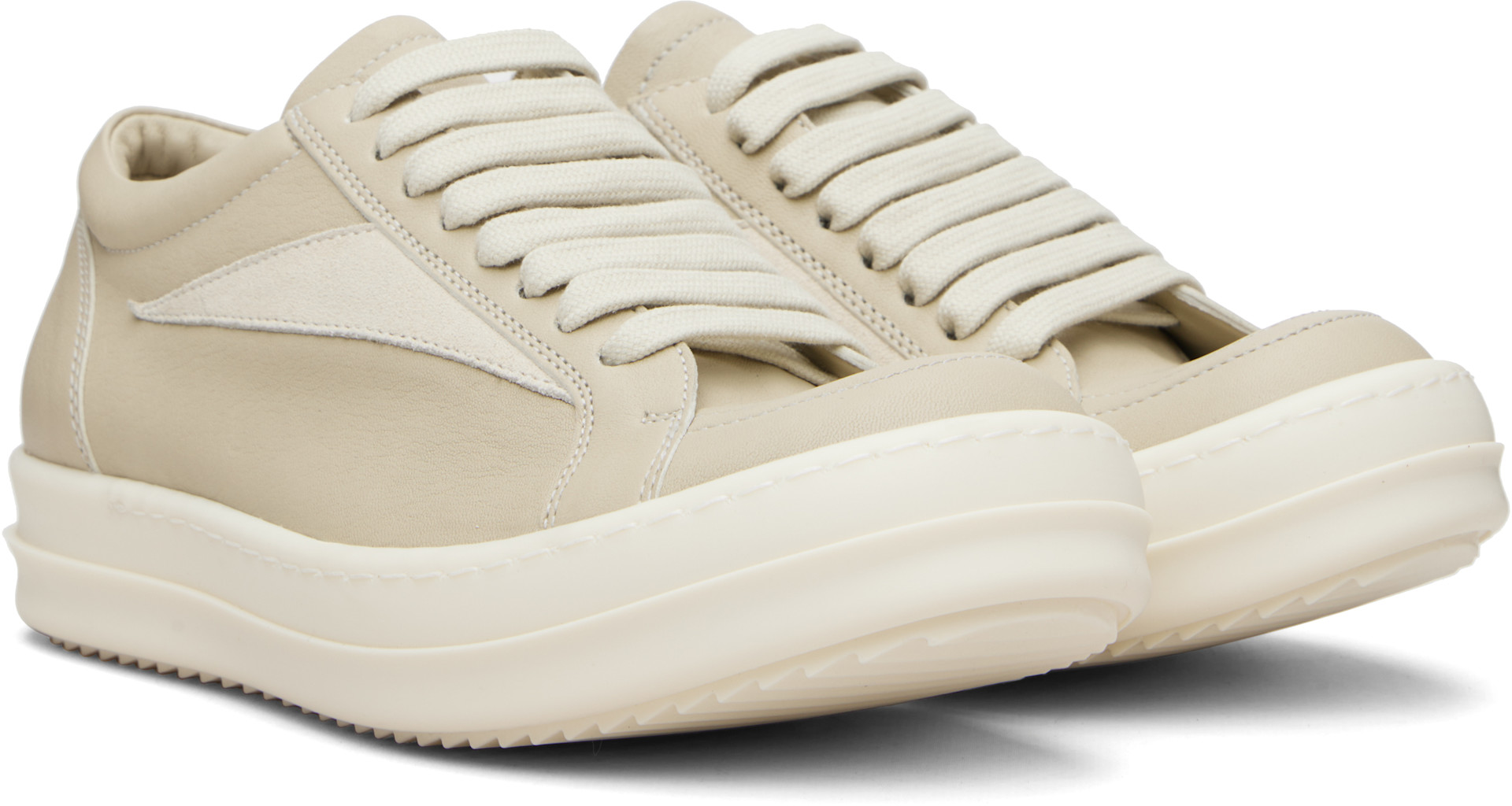 Rick Owens - Baskets rétro beiges - Temple