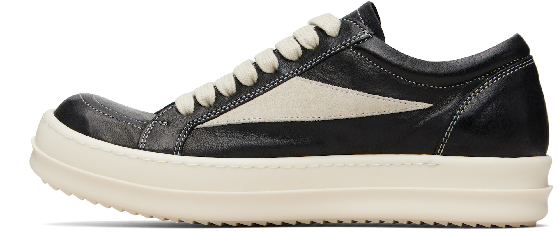 Rick Owens - Baskets rétro noires - Temple