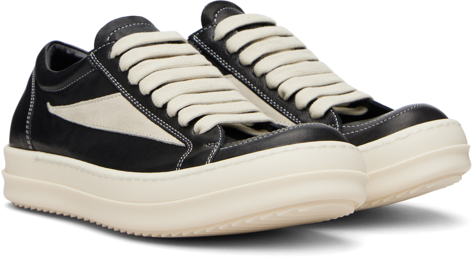 Rick Owens - Baskets rétro noires - Temple