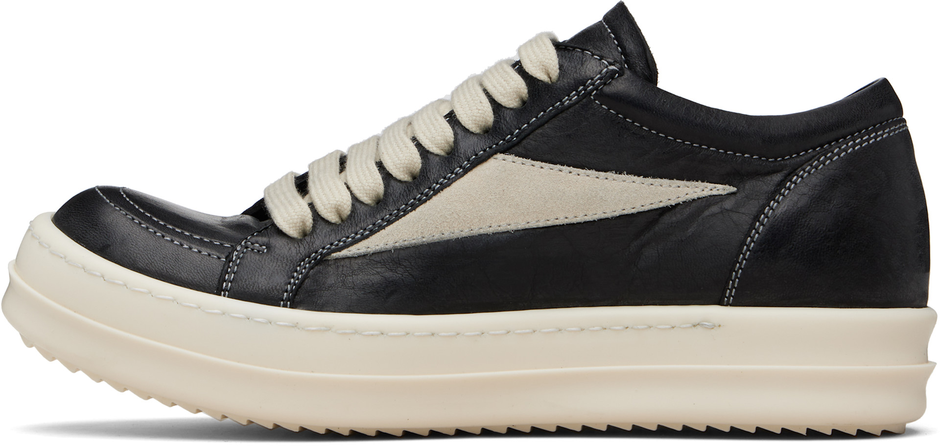 Rick Owens - Baskets rétro noires - Temple