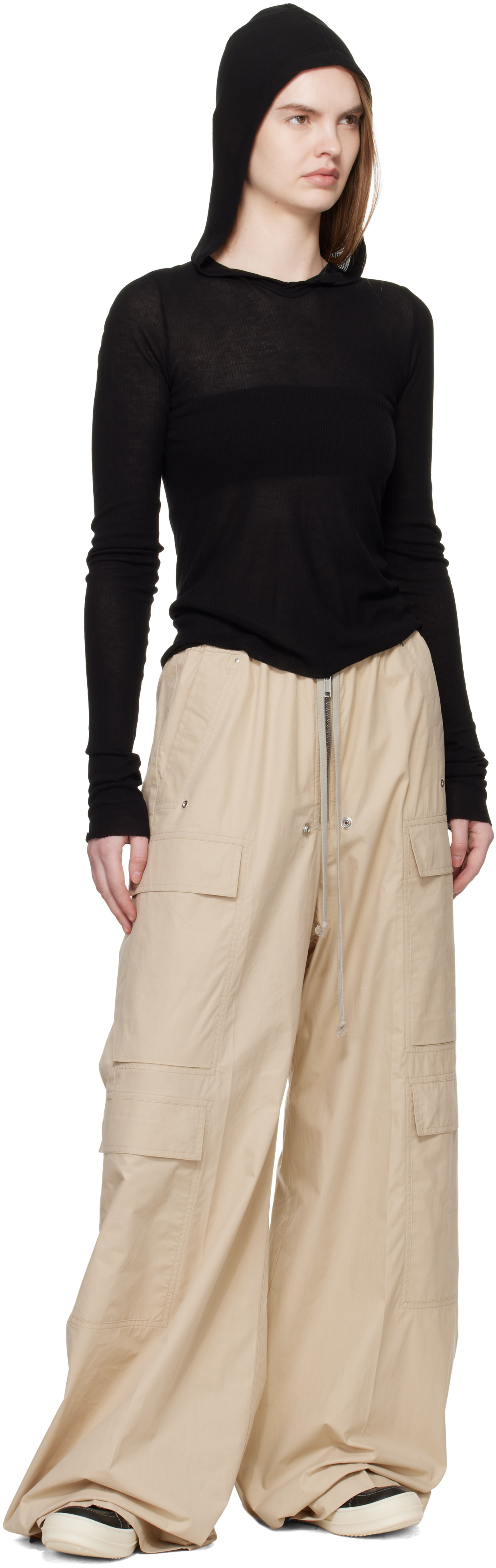 Rick Owens - Baskets rétro noires - Temple