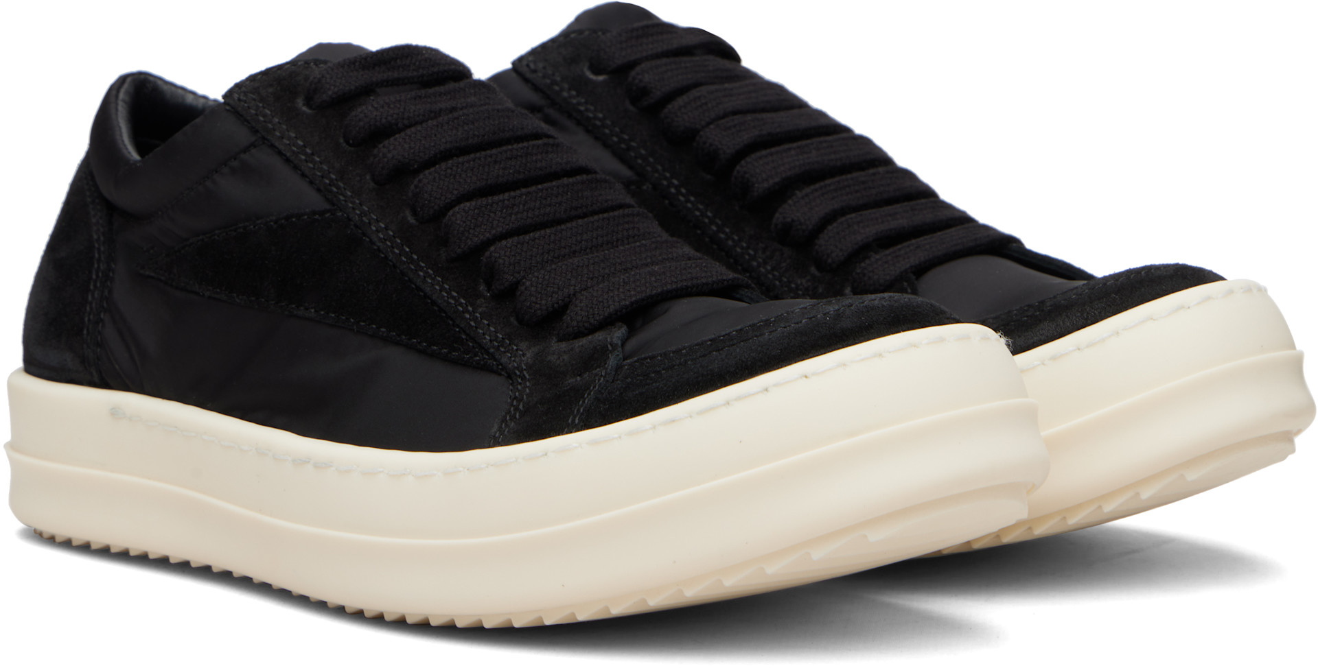 Rick Owens - Baskets rétro noires - Temple