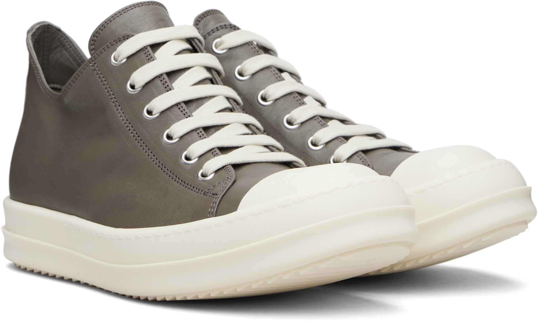 Rick Owens - Baskets basses grises - Temple