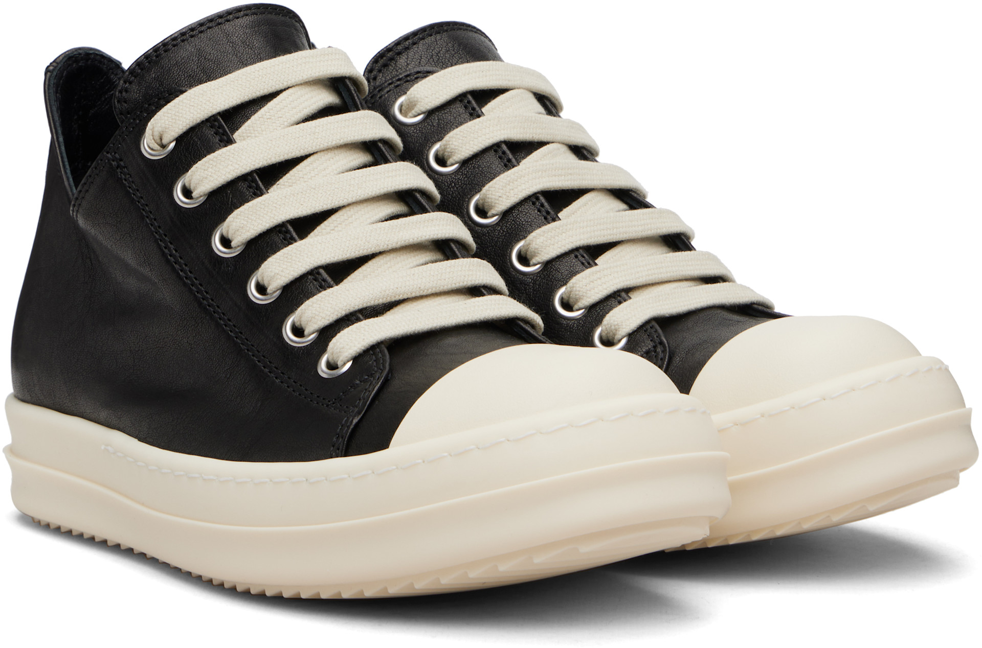 Rick Owens - Baskets basses noires - Temple