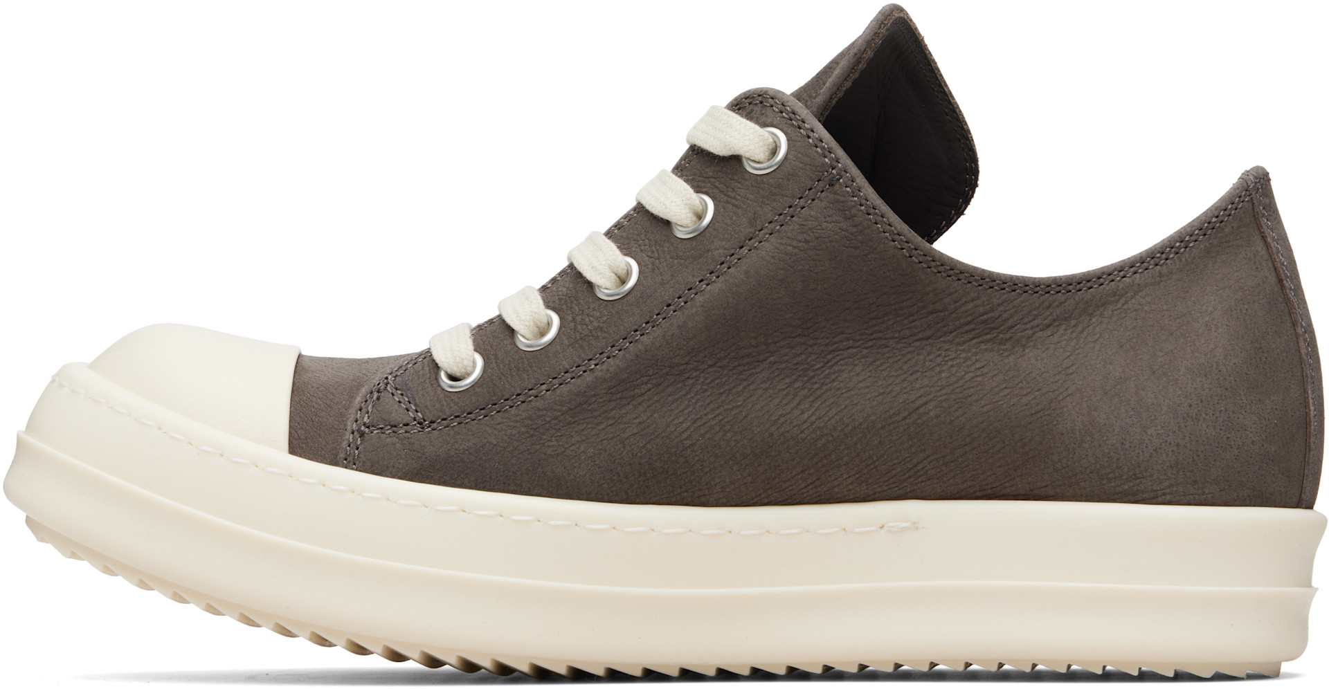 Rick Owens - Baskets basses Extreme grises - Temple
