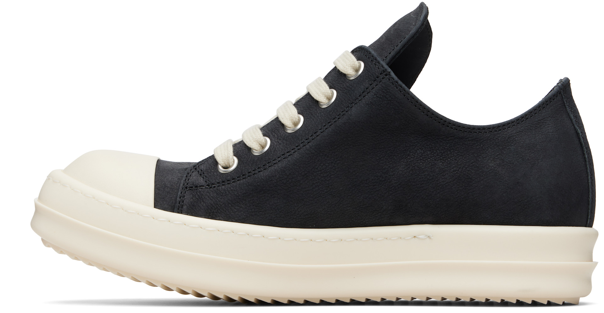 Rick Owens - Baskets basses Extreme noires - Temple