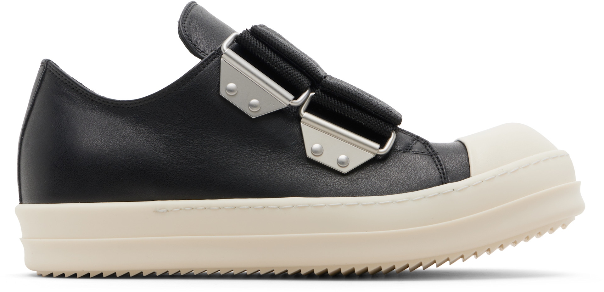 Rick Owens - Baskets basses noires à brides - Temple