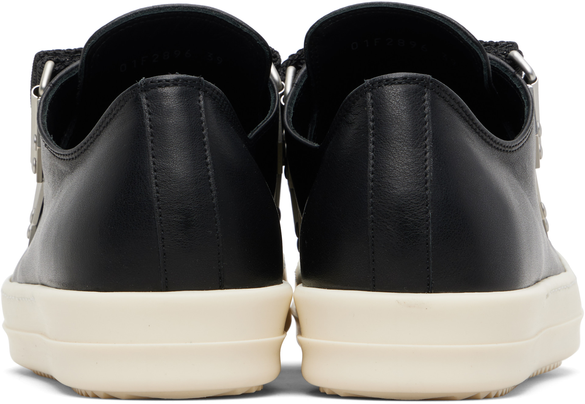 Rick Owens - Baskets basses noires à brides - Temple