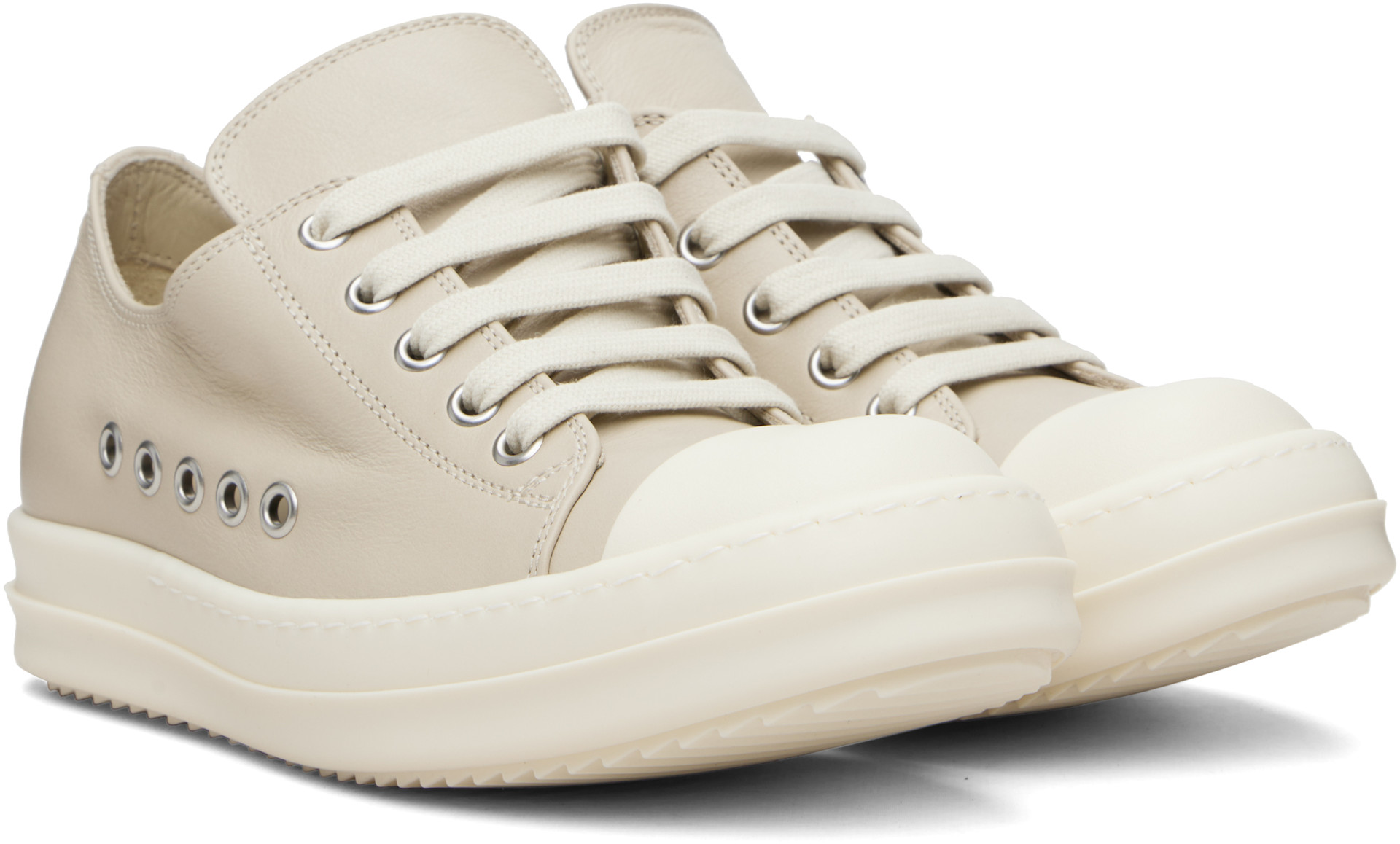 Rick Owens - Baskets basses Extreme beiges - Temple