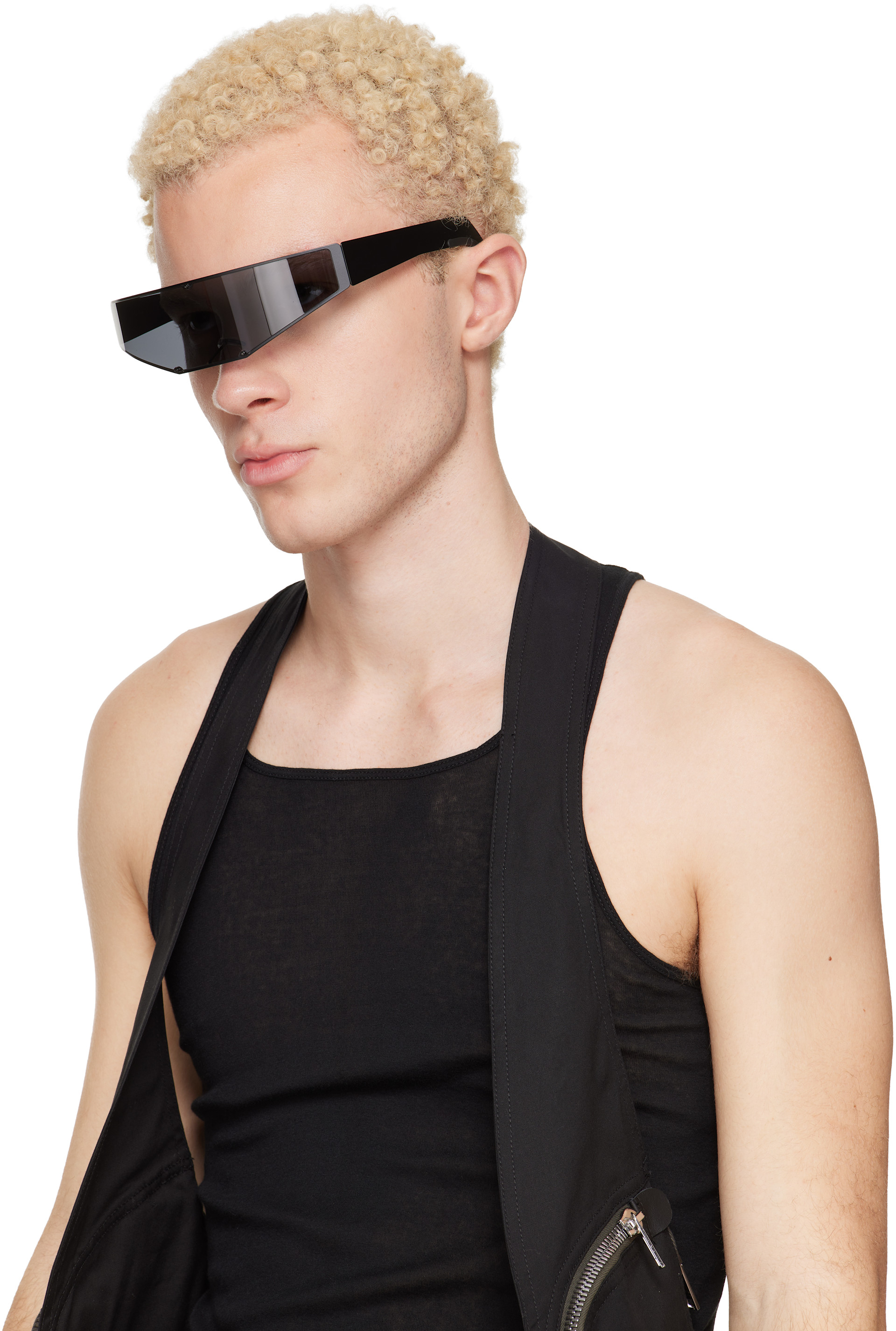 Rick Owens - Lunettes de soleil Cyclops noires