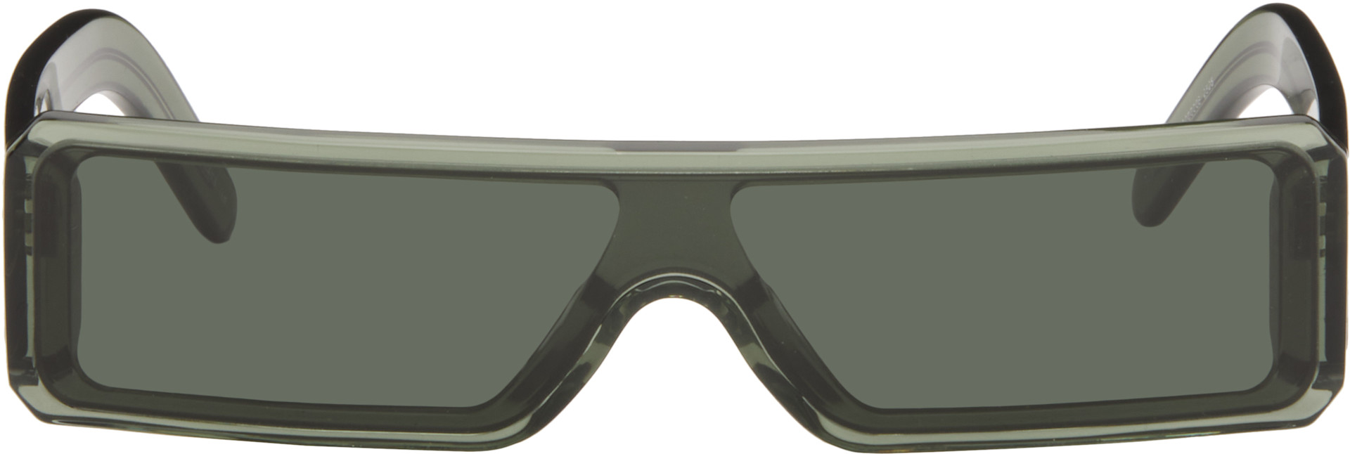 小物 RICK OWENS SUNGLASSES GETHSHADES Rick Owens: Green Gethshades Sunglasses | SSENSE