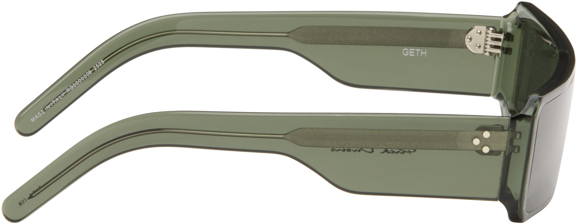 Rick Owens: Green Gethshades Sunglasses | SSENSE