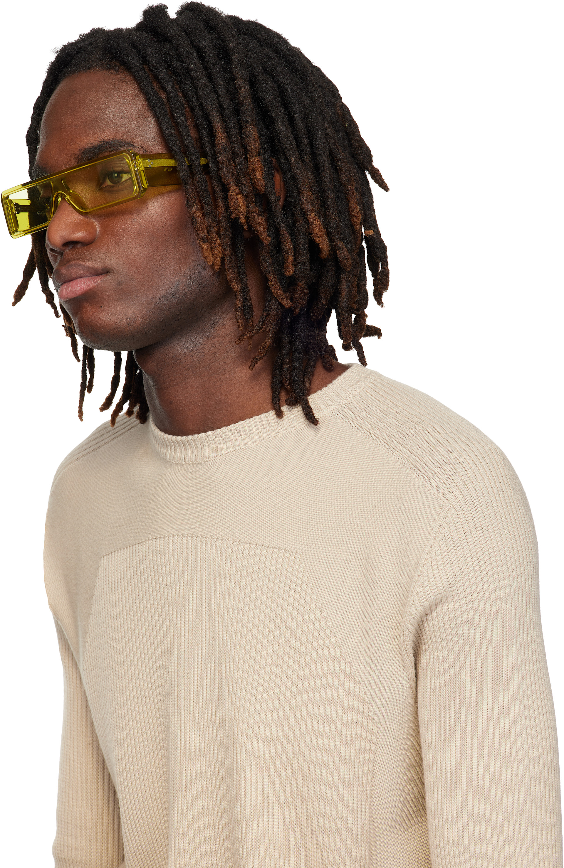 Rick Owens: イエロー Gethshades サングラス | SSENSE 日本
