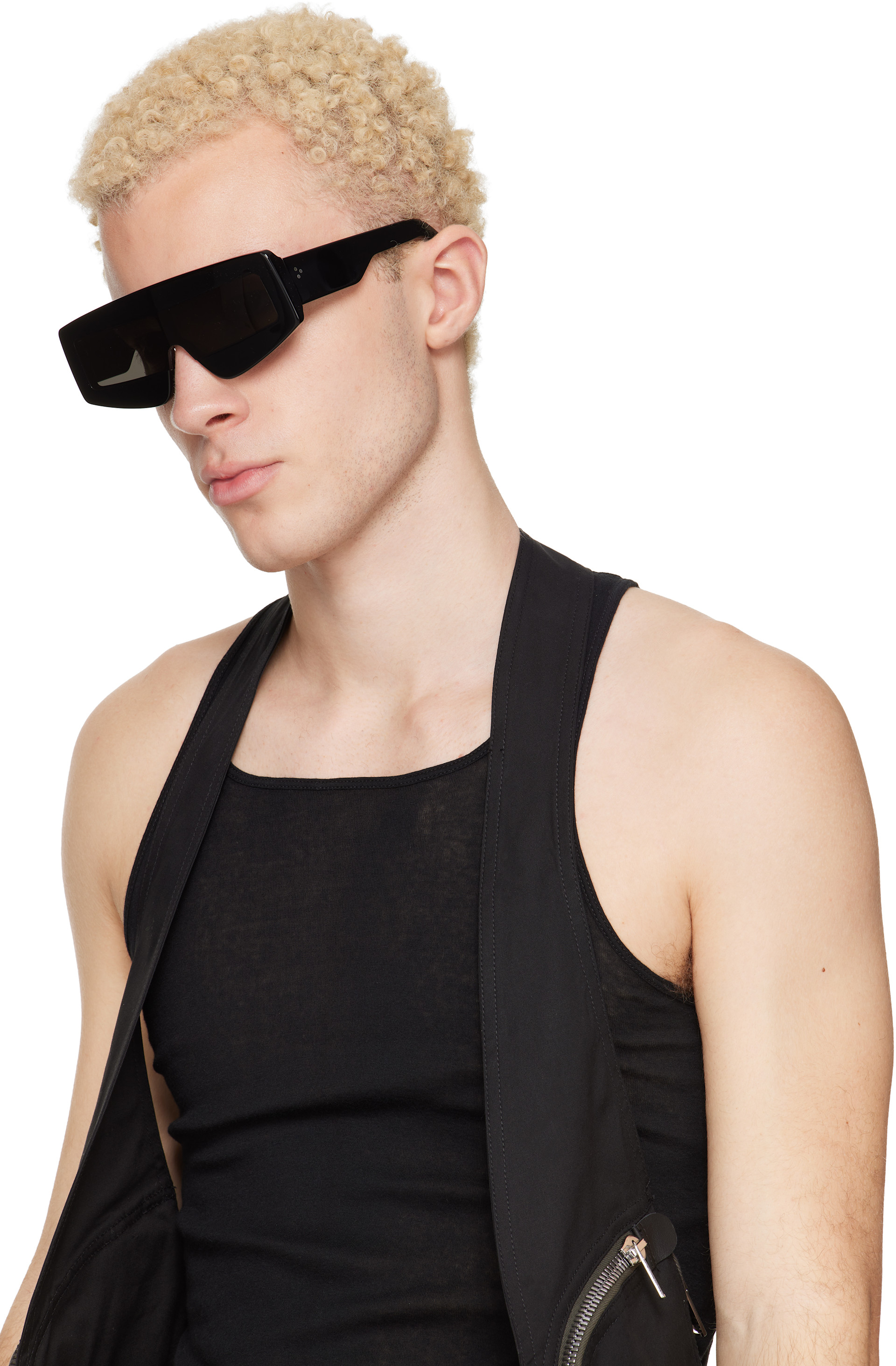 Rick Owens - 블랙 템플 플레그 선글라스