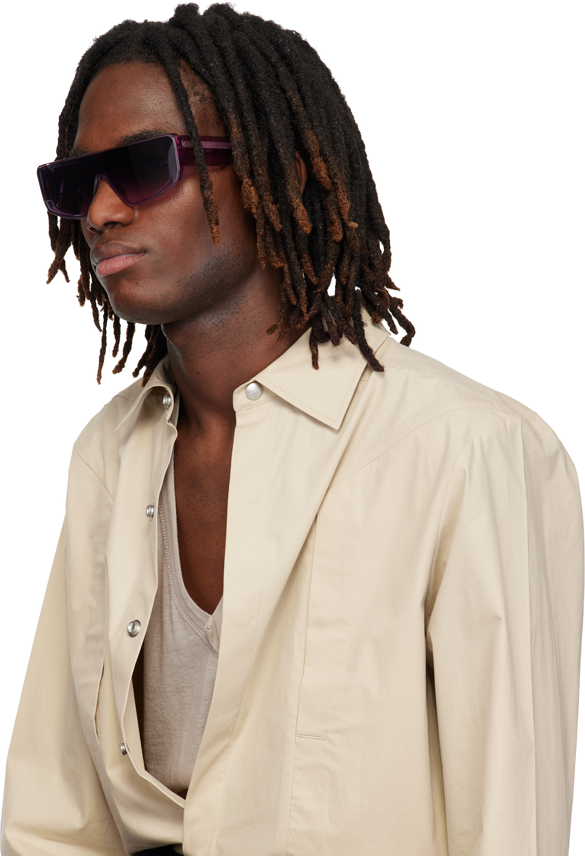 Rick Owens: Purple Performa Sunglasses | SSENSE