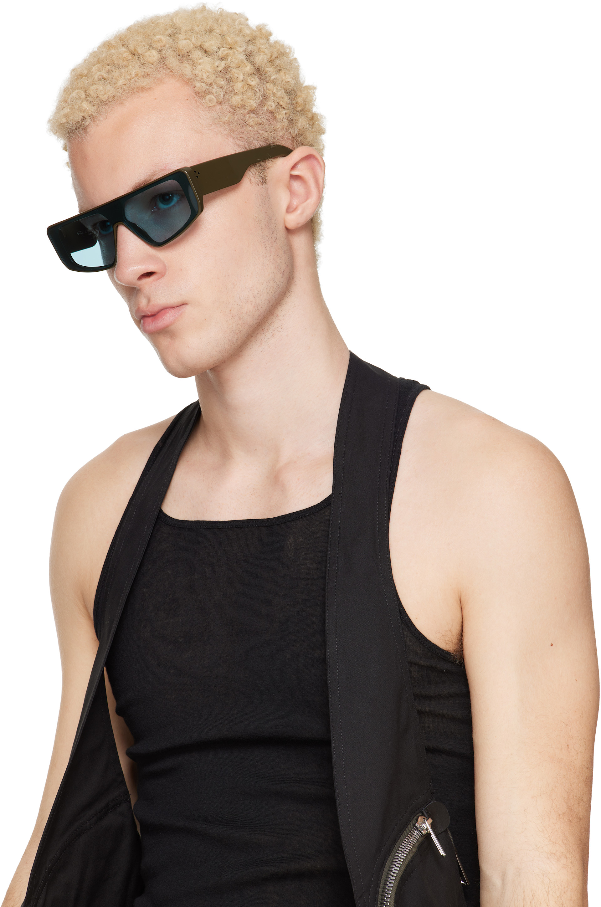 Rick Owens - 카키 퍼포마 선글라스