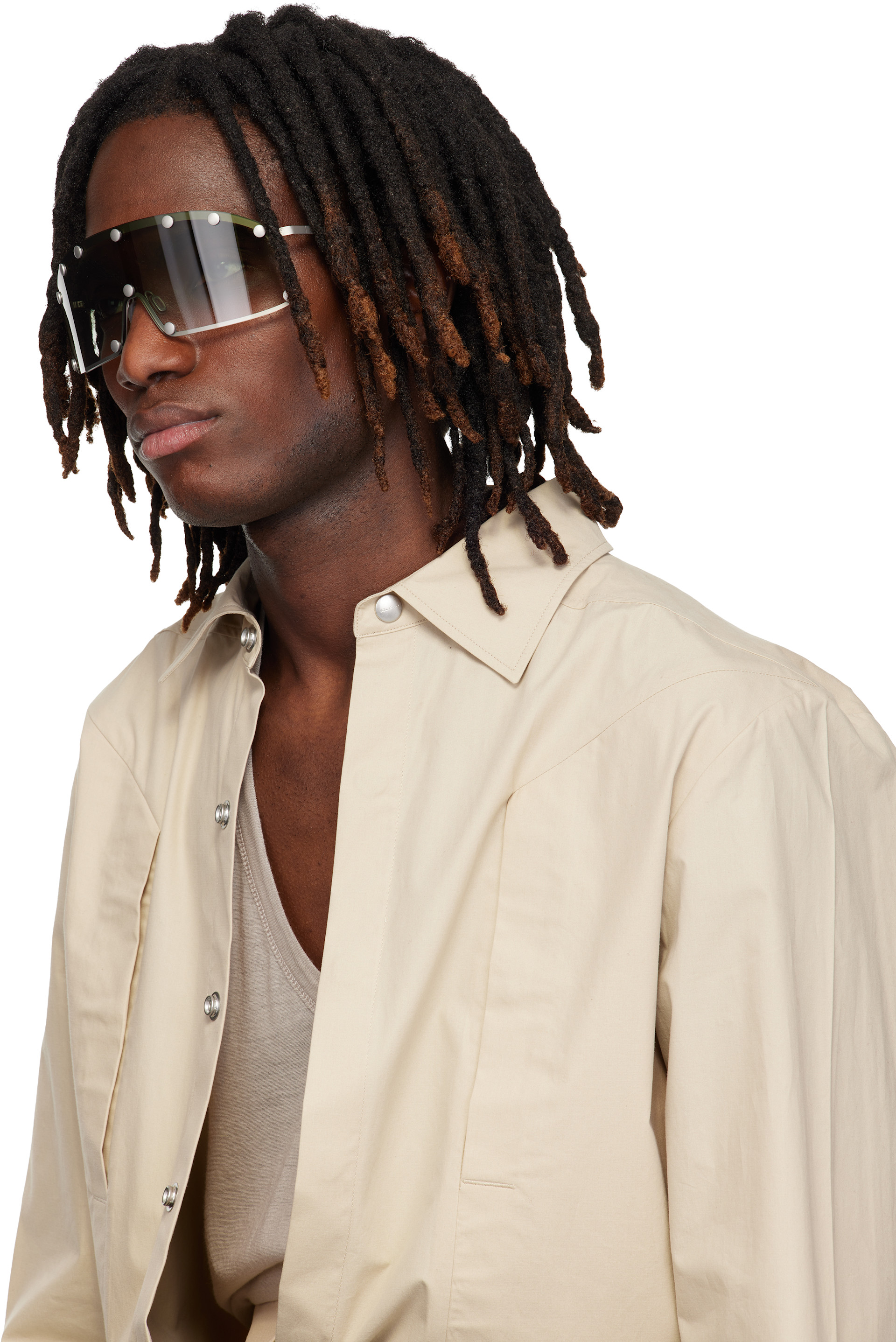 Rick Owens - 실버 쉴드 선글라스