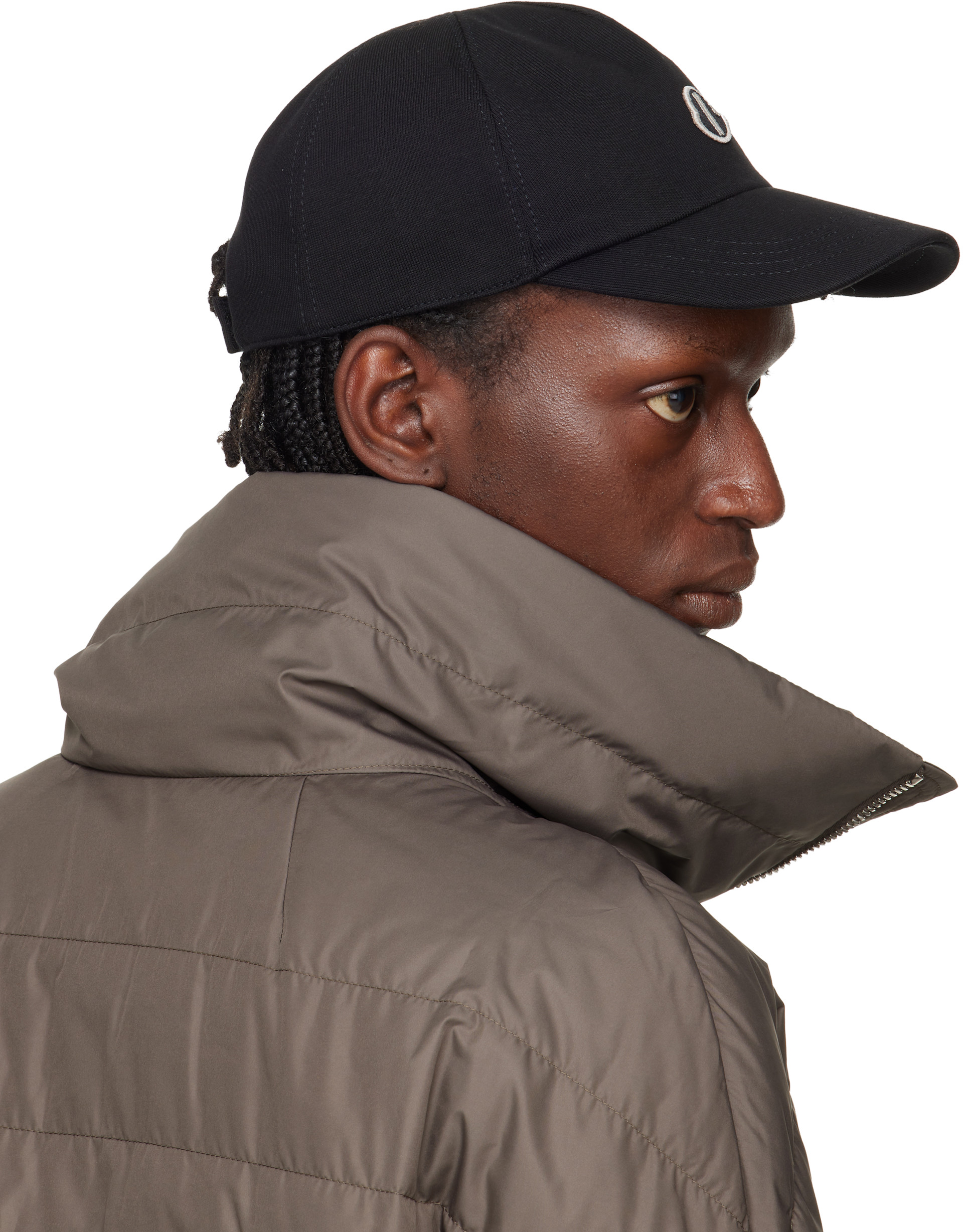 Rick Owens: Moncler + Rick Owens Black Baseball Hat | SSENSE