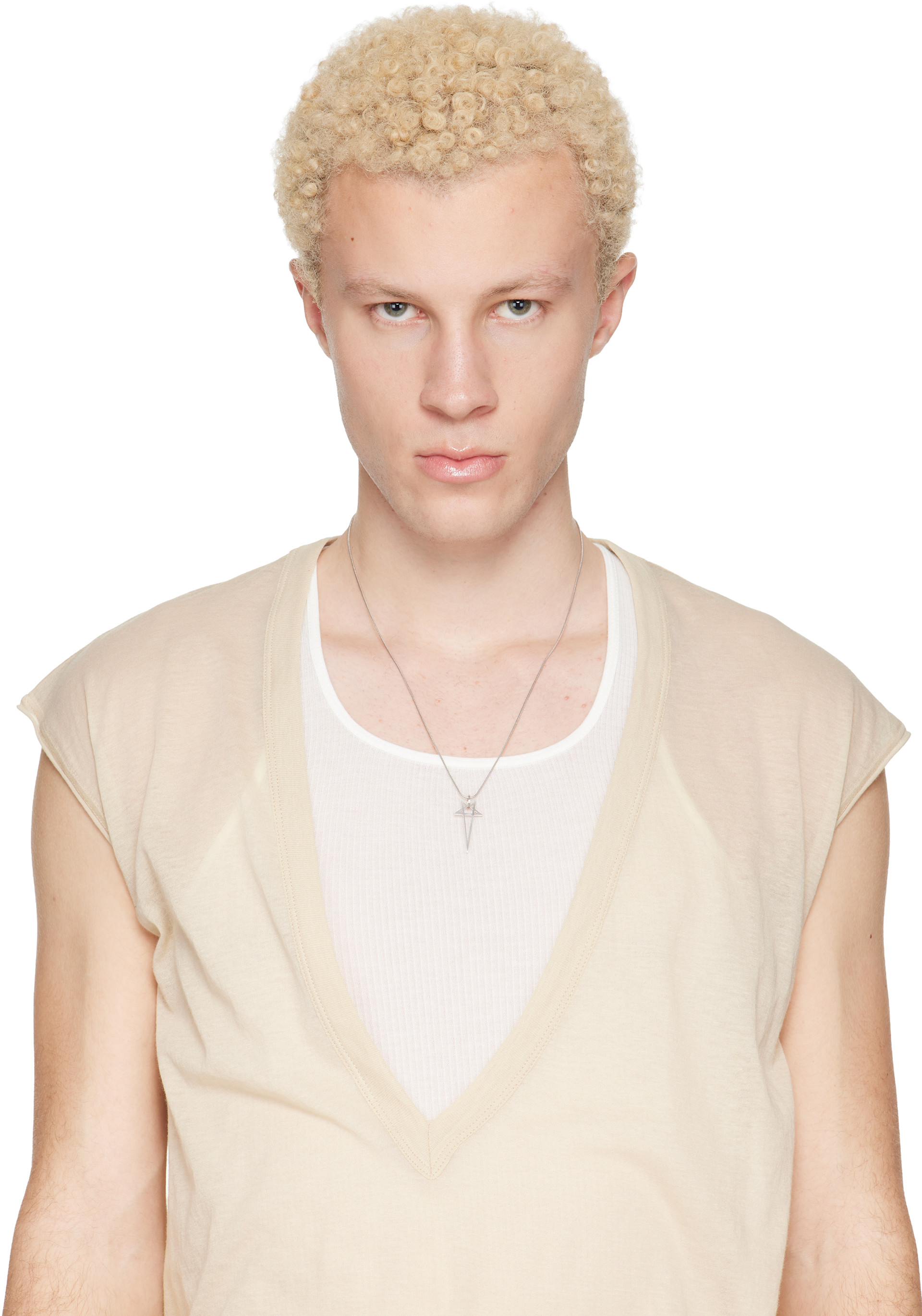 Rick Owens - Collier à breloque de pentagramme