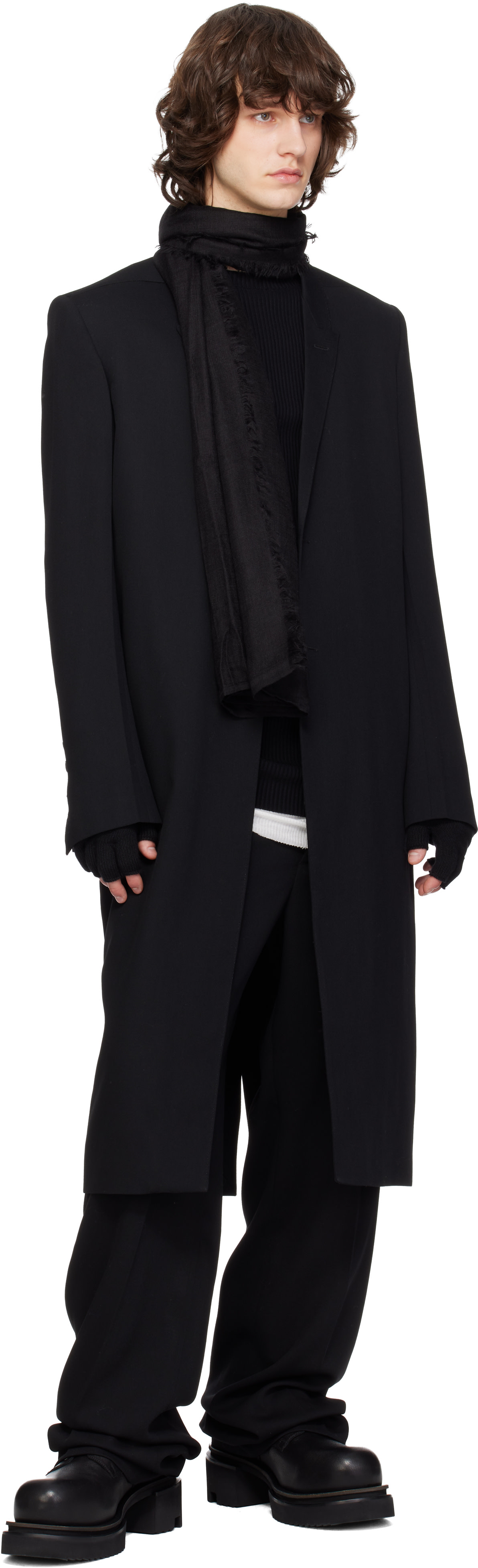 Rick Owens - 블랙 템플 지니 스카프