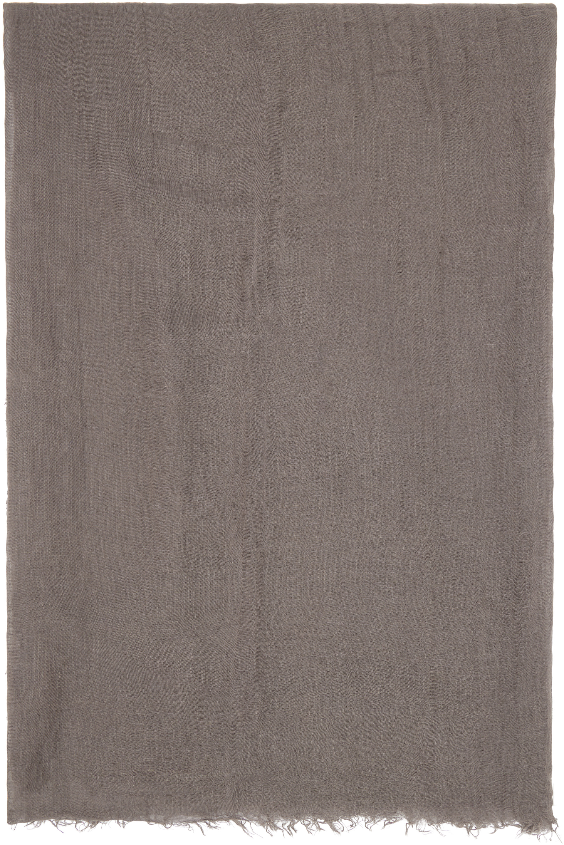 Rick Owens: Gray Temple Sandy Mega Scarf | SSENSE