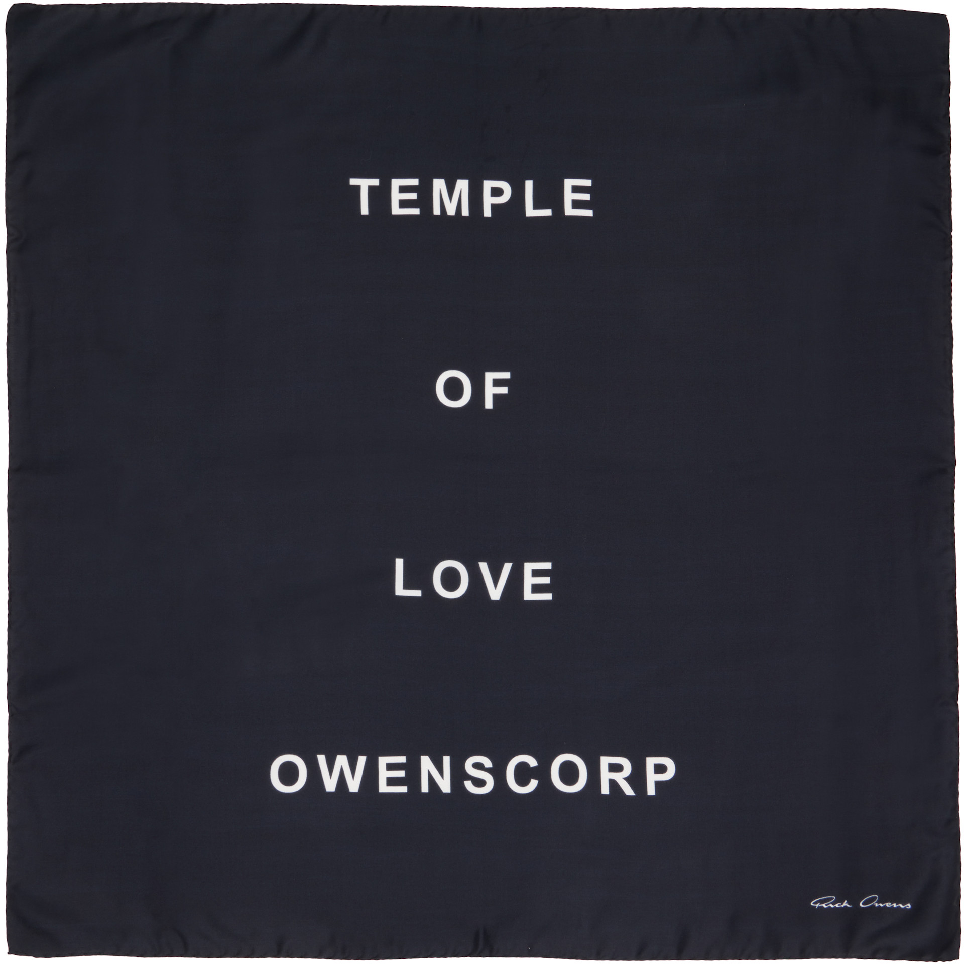 Rick Owens - ブラック Temple Printed スカーフ