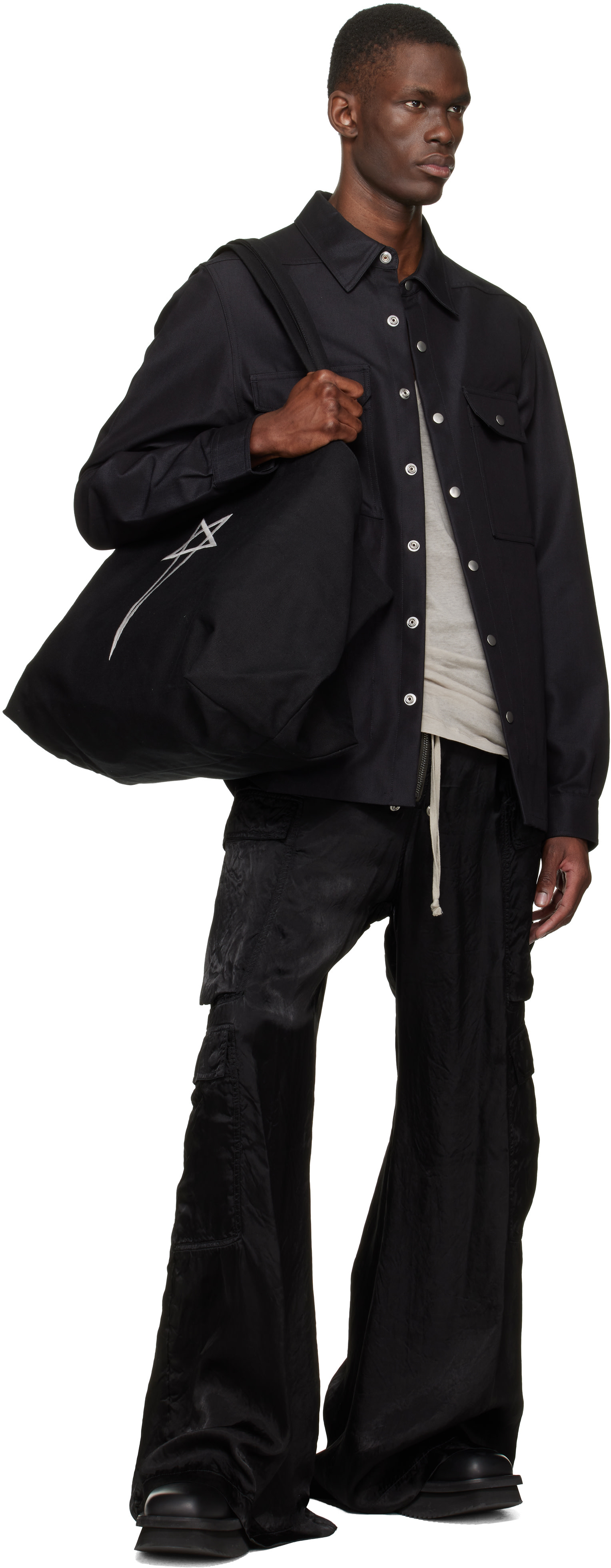 Rick Owens - Cabas de plage noir - Temple