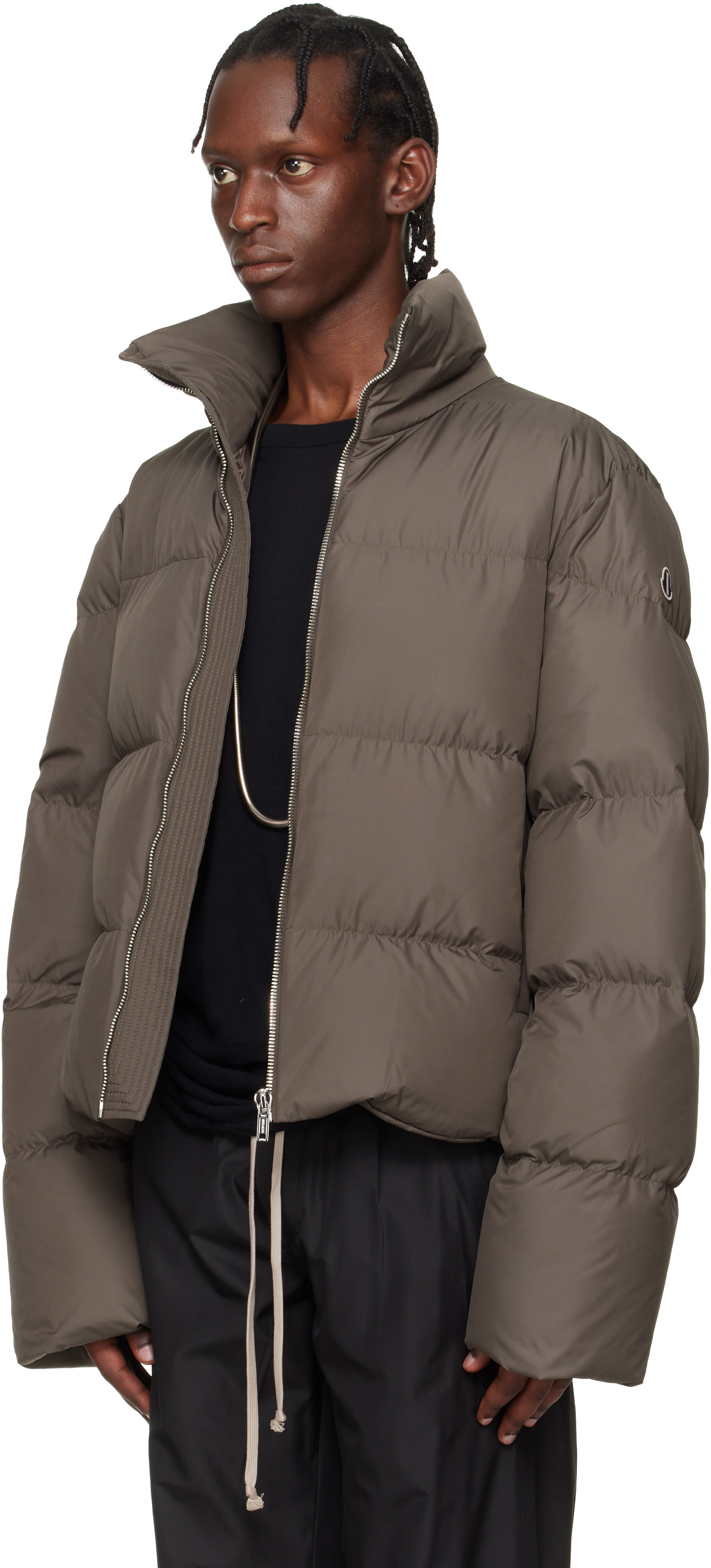 Rick Owens - Moncler + Rick Owens 그레이 시클로픽 다운 재킷