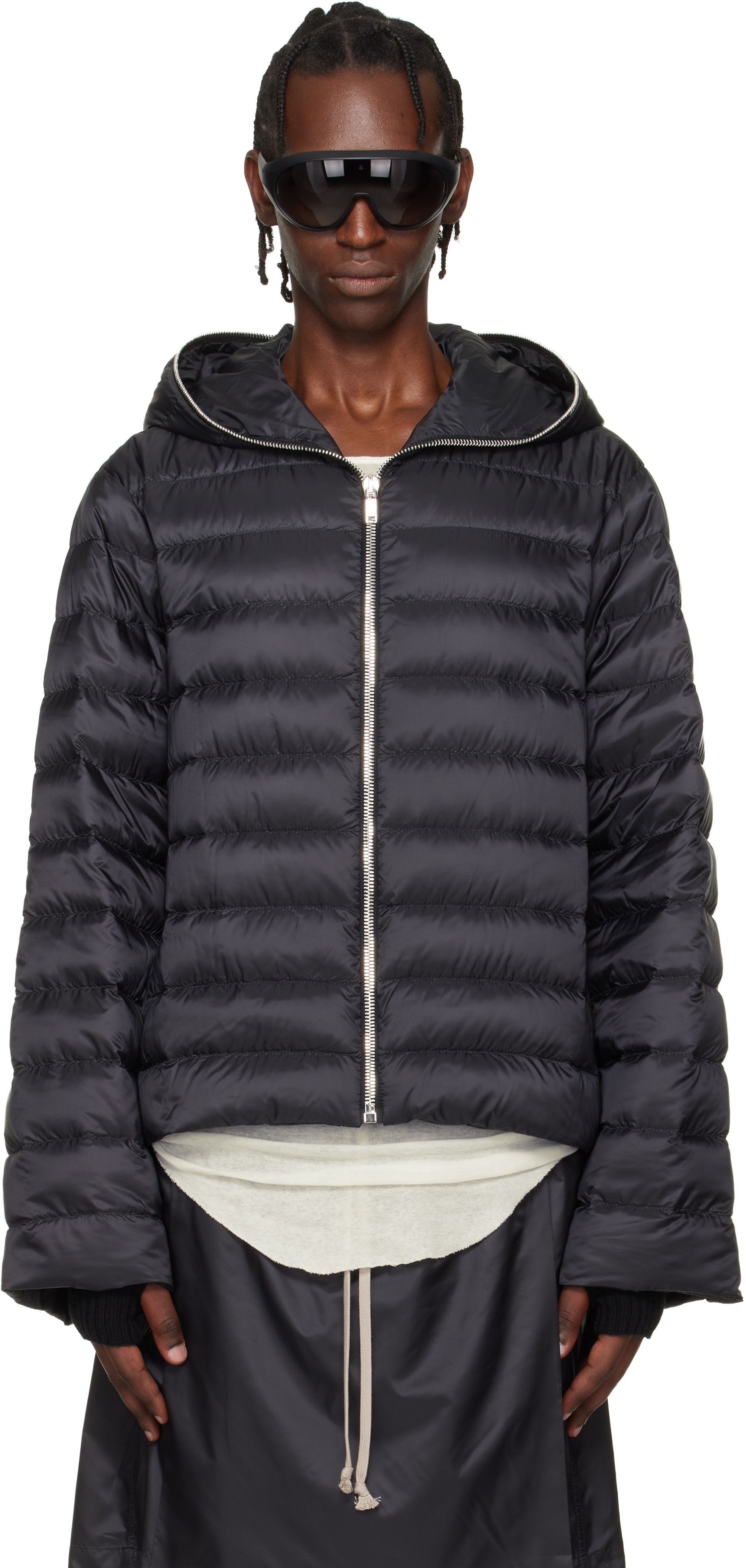 Rick Owens - Moncler + Rick Owens ブラック Ziplock ダウンジャケット